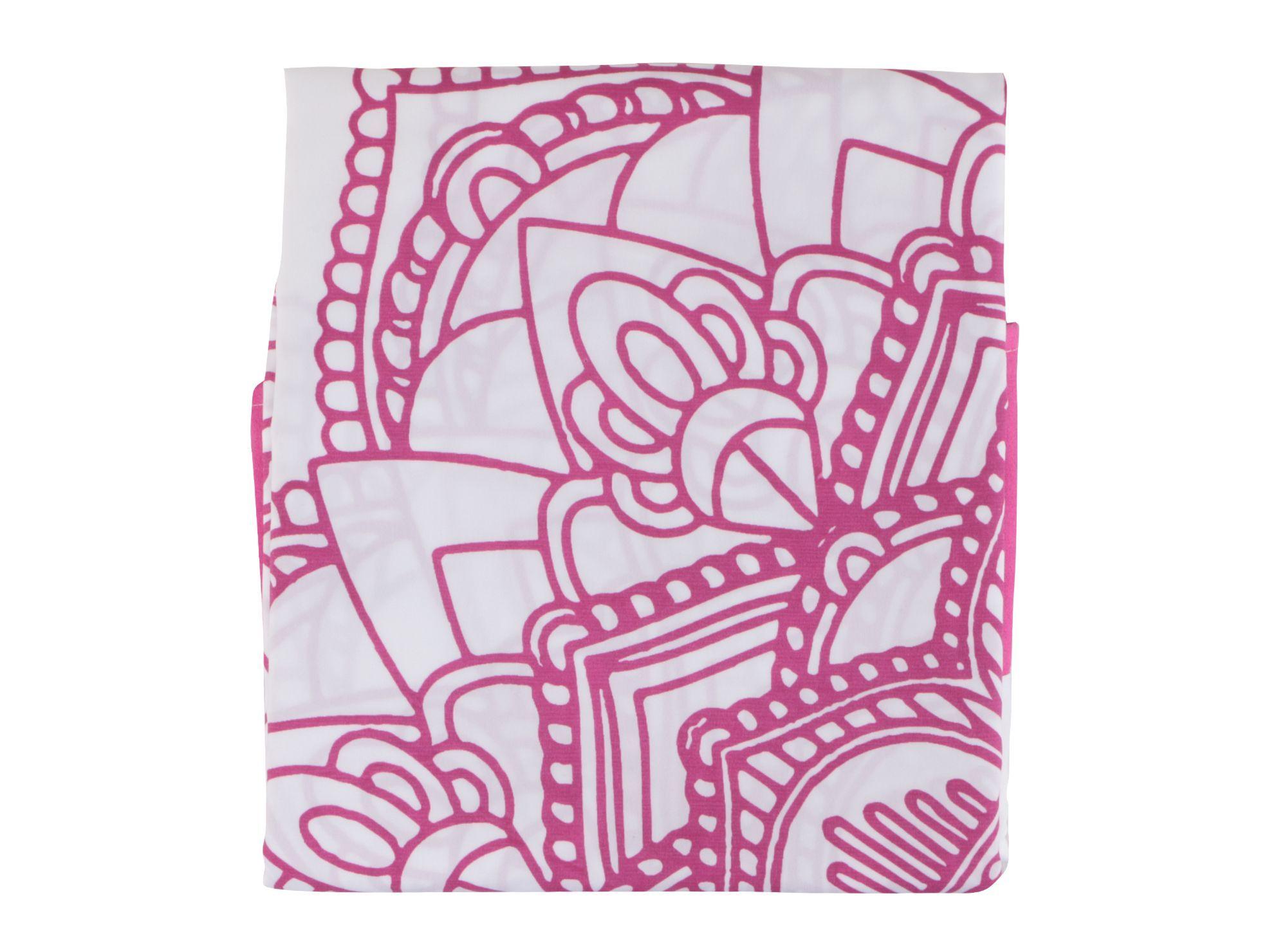 Cortina baño 180x180 cm mandala fucsia/blanco Cotidiana-1