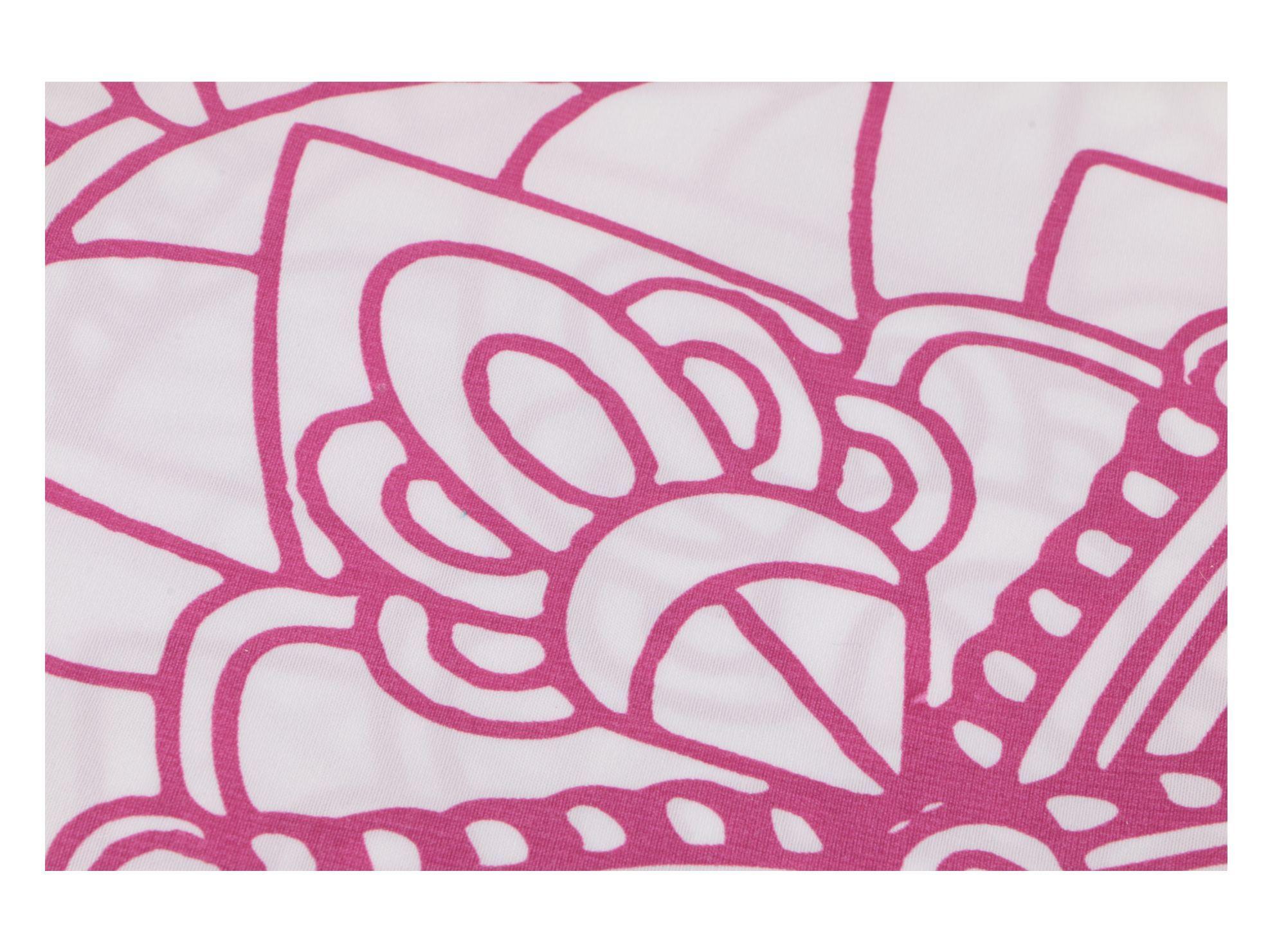 Cortina baño 180x180 cm mandala fucsia/blanco Cotidiana-3