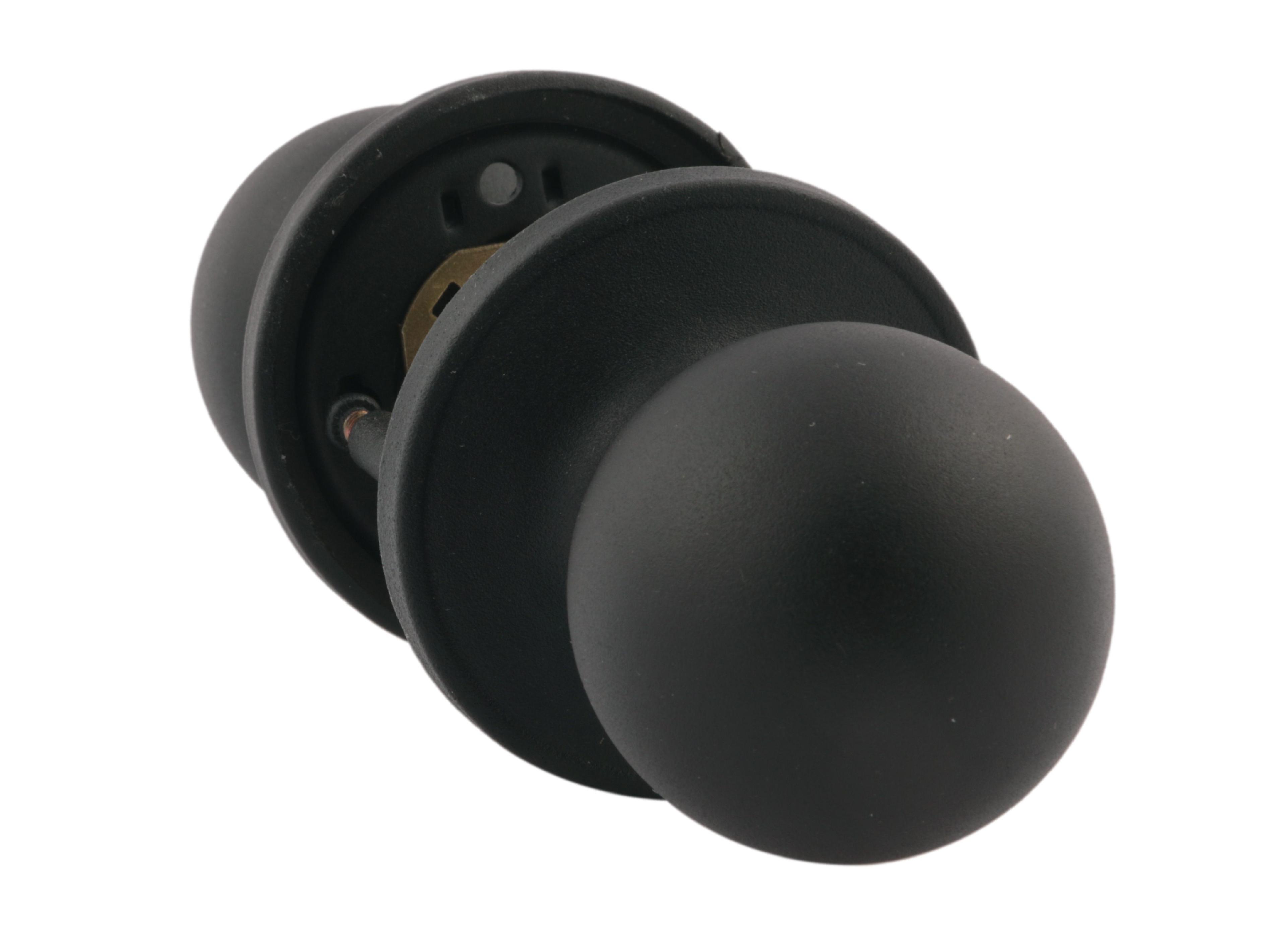 Cerradura pomo simple paso bola negro Arnik-2