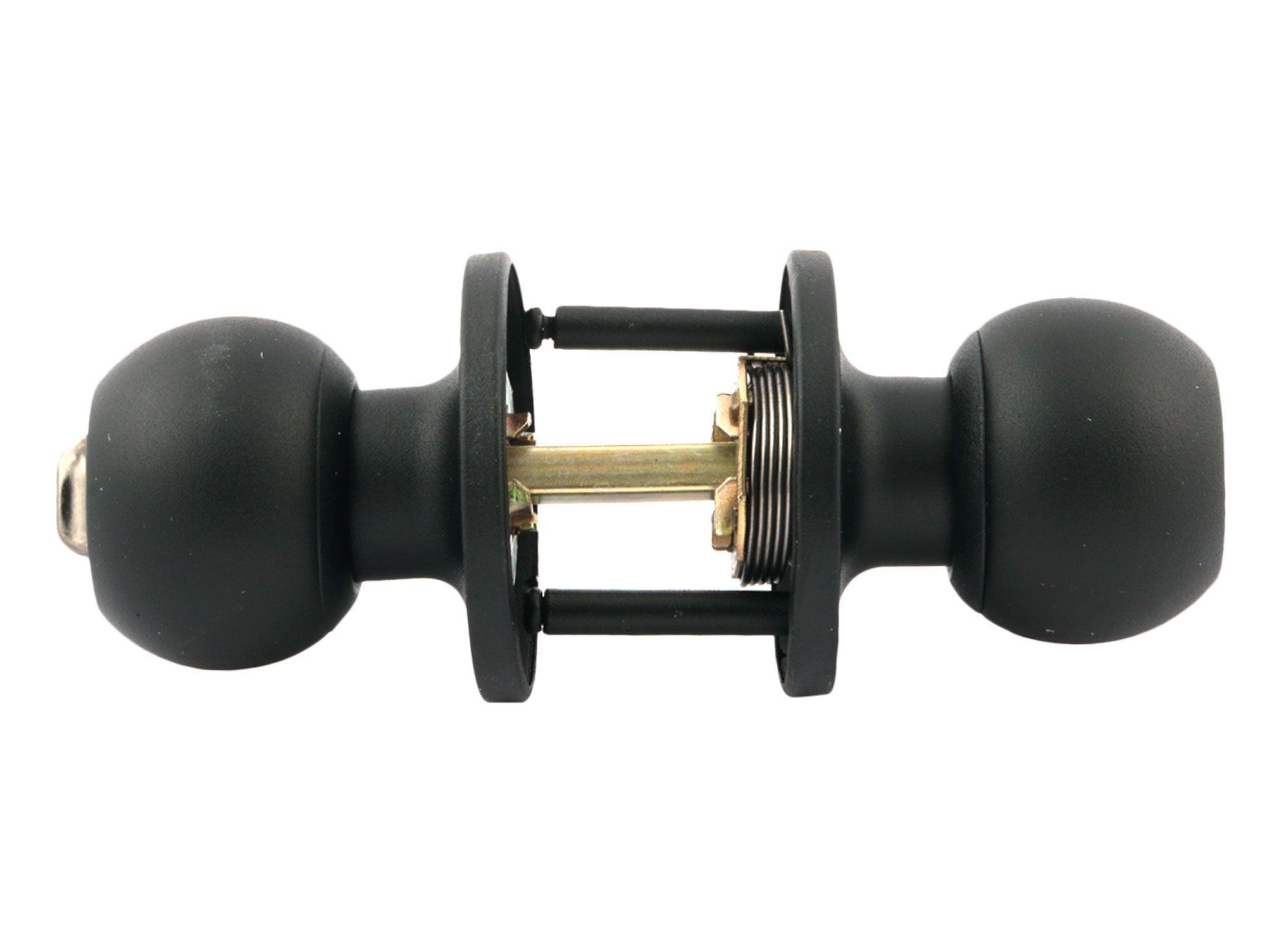 Cerradura pomo dormitorio/baño bola negro Arnik-1