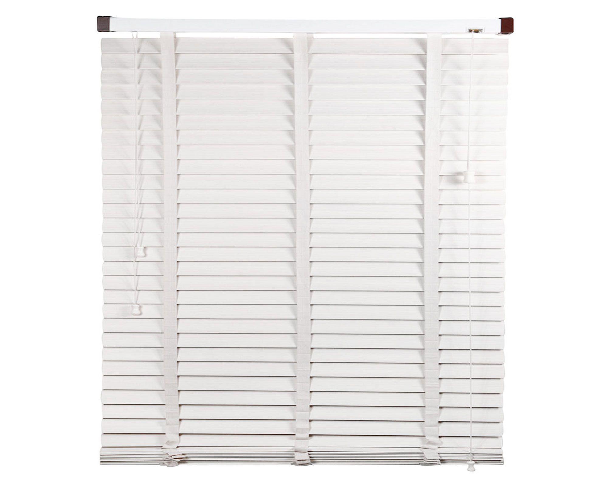 Persiana de madera Fauxwood 100x250 cm blanco Cotidiana-0