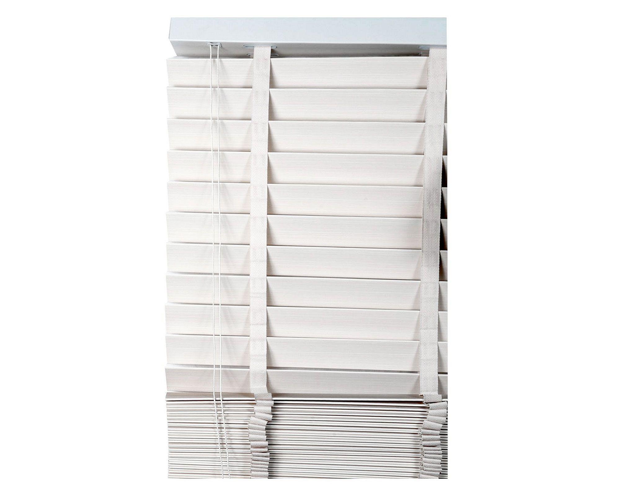 Persiana de madera Fauxwood 100x250 cm blanco Cotidiana-2