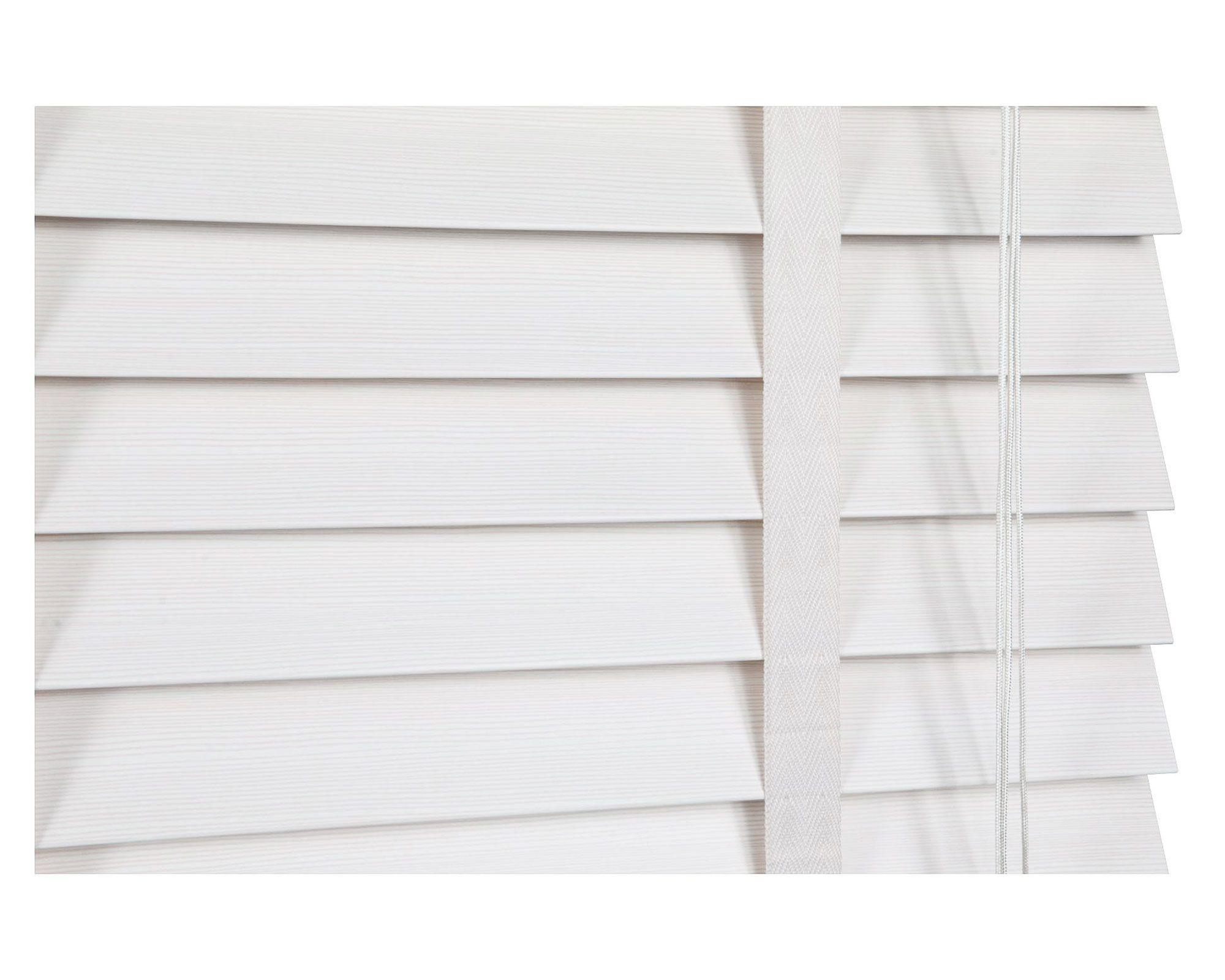 Persiana de madera Fauxwood 100x250 cm blanco Cotidiana-1