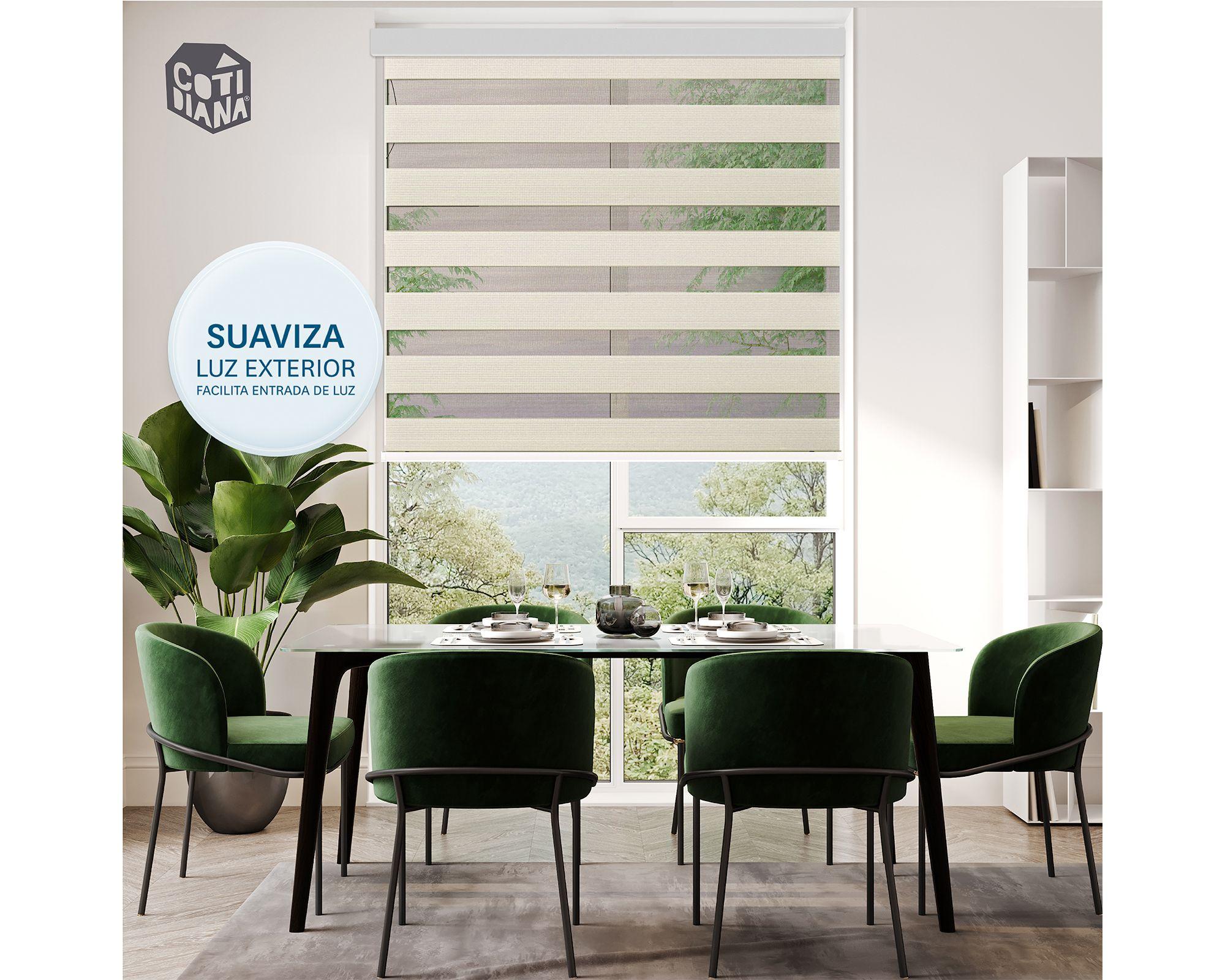 Cortina roller zebra 160x250 cm textura beige Cotidiana-7