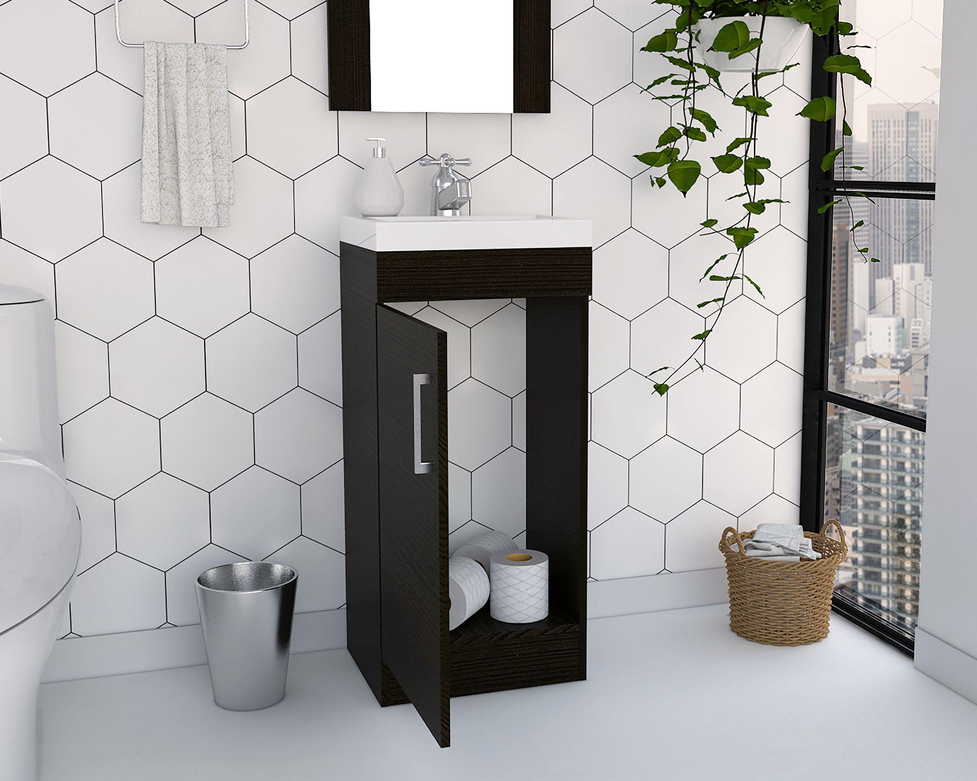 Mueble vanitorio 40 cm Madrid wengue TuHome-4