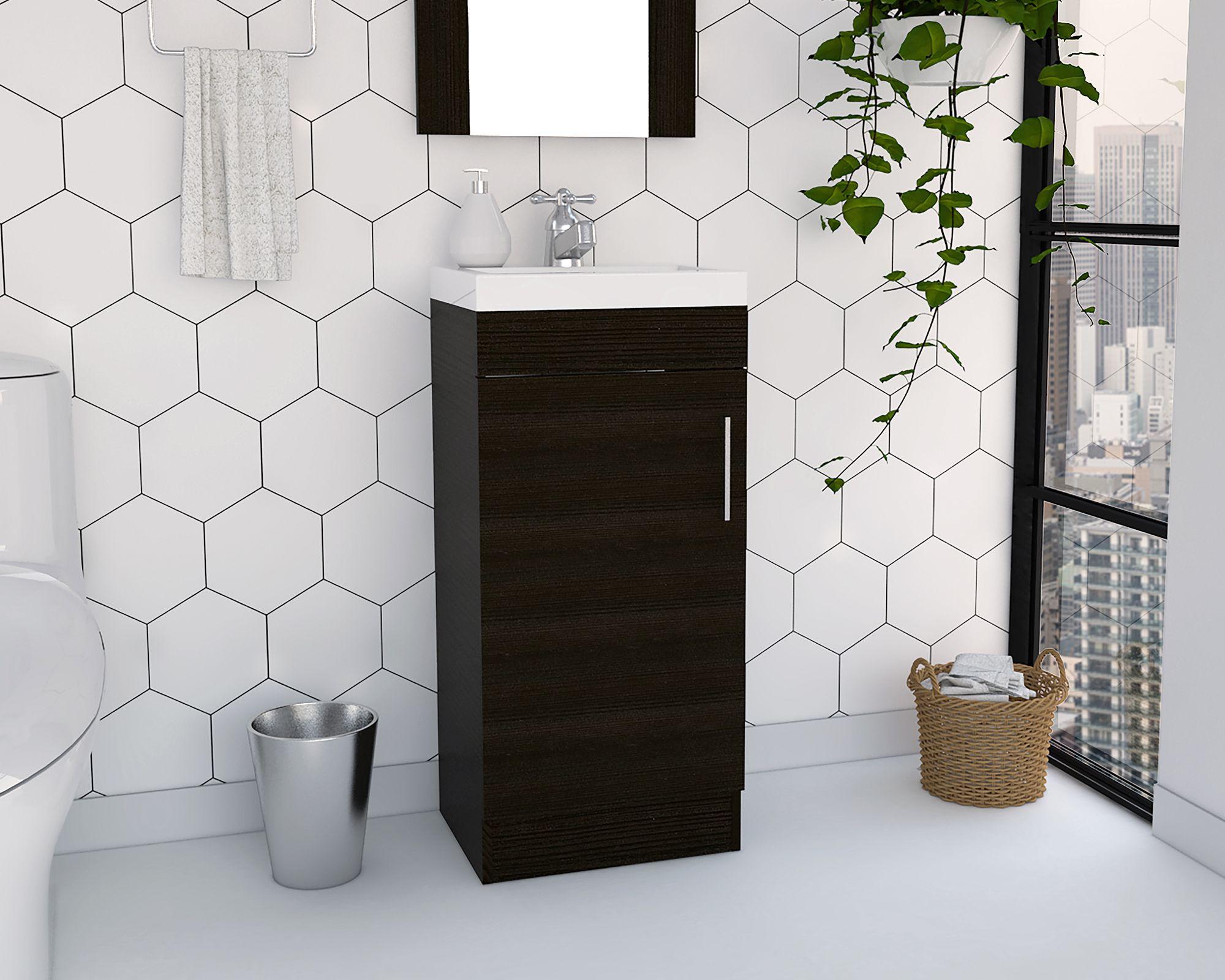 Mueble vanitorio 40 cm Madrid wengue TuHome-3