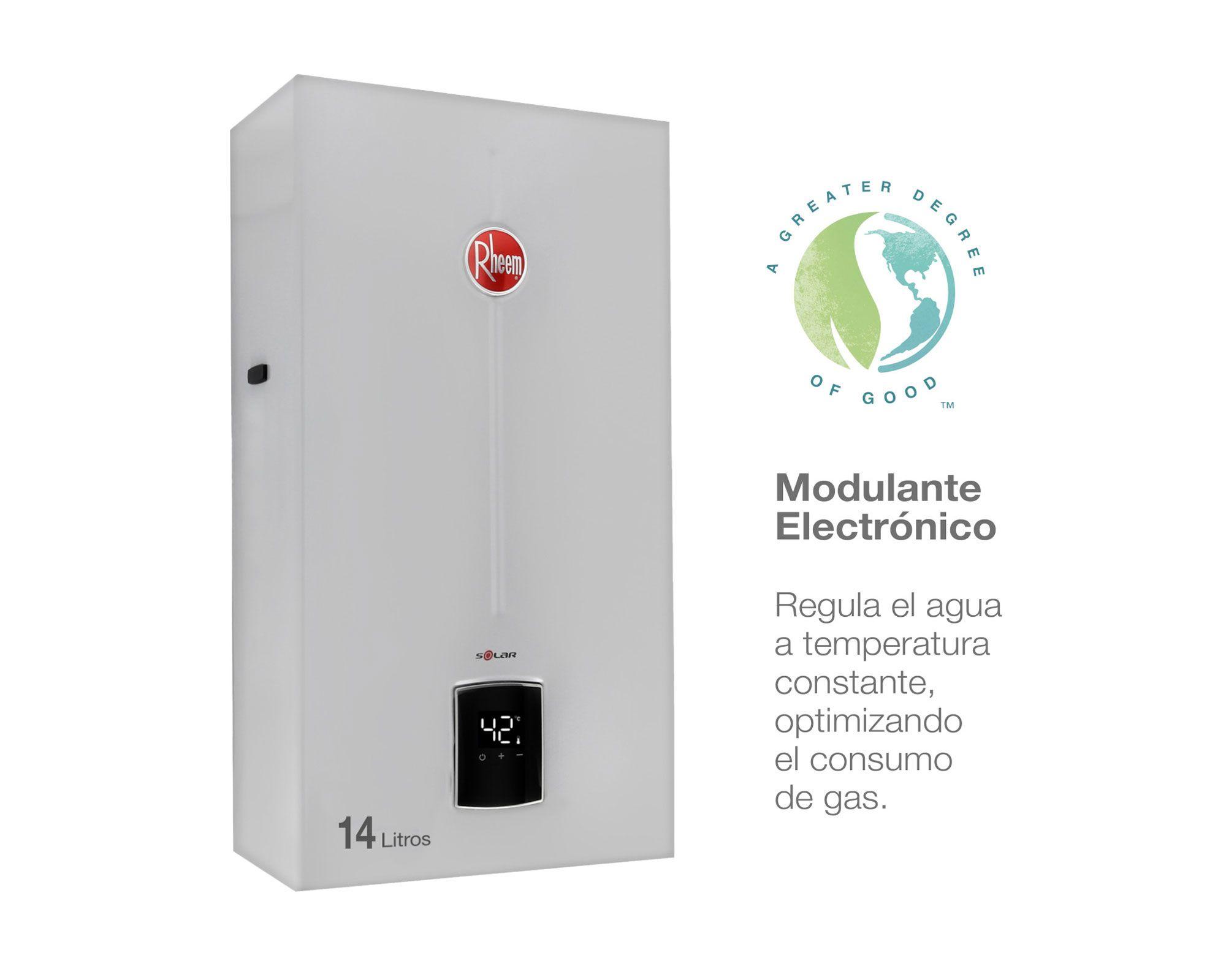 Calefont tiro natural 14 litros gas natural Prestige Rheem-3