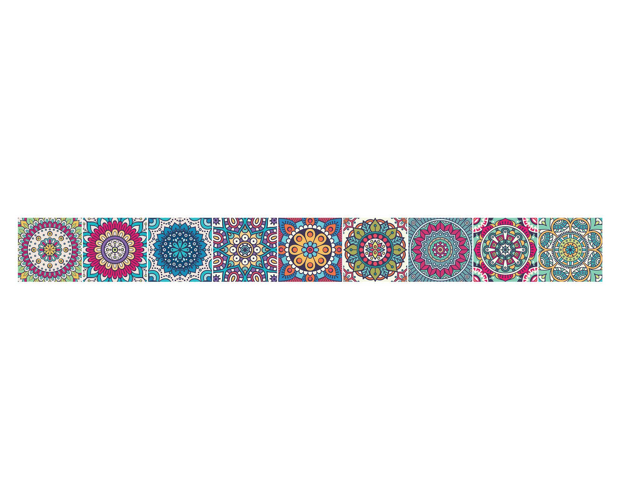 Cenefa adhesiva 5,5x46 cm Mandala-0