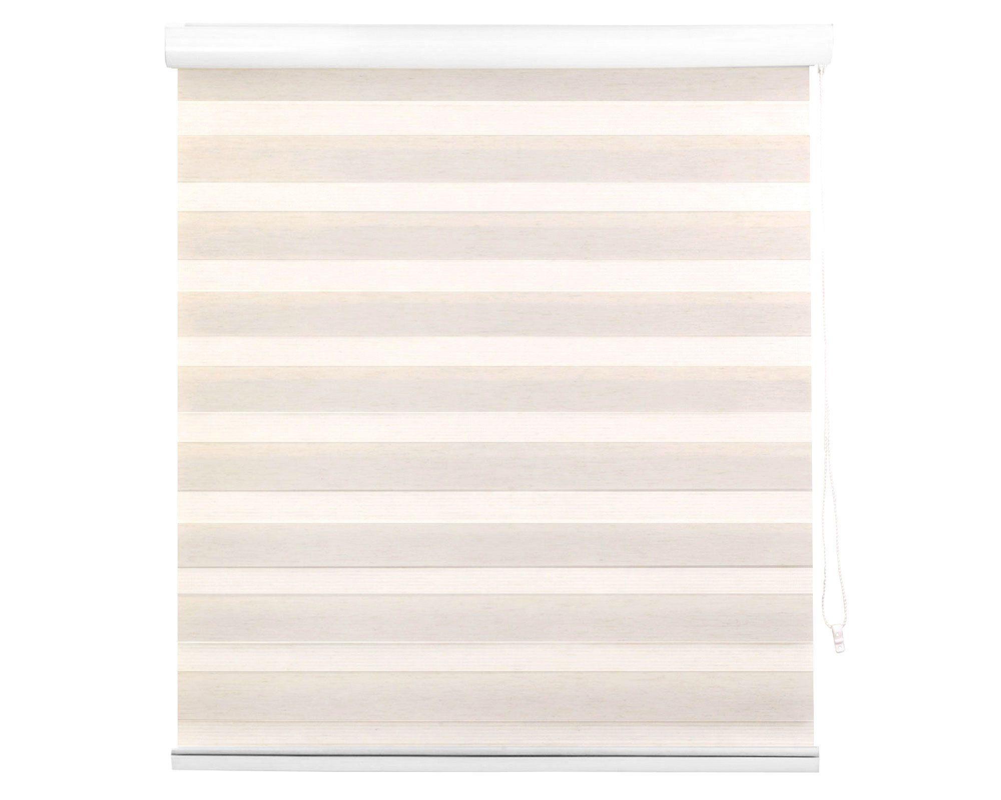 Cortina roller zebra 120x165 cm textura beige Cotidiana-0