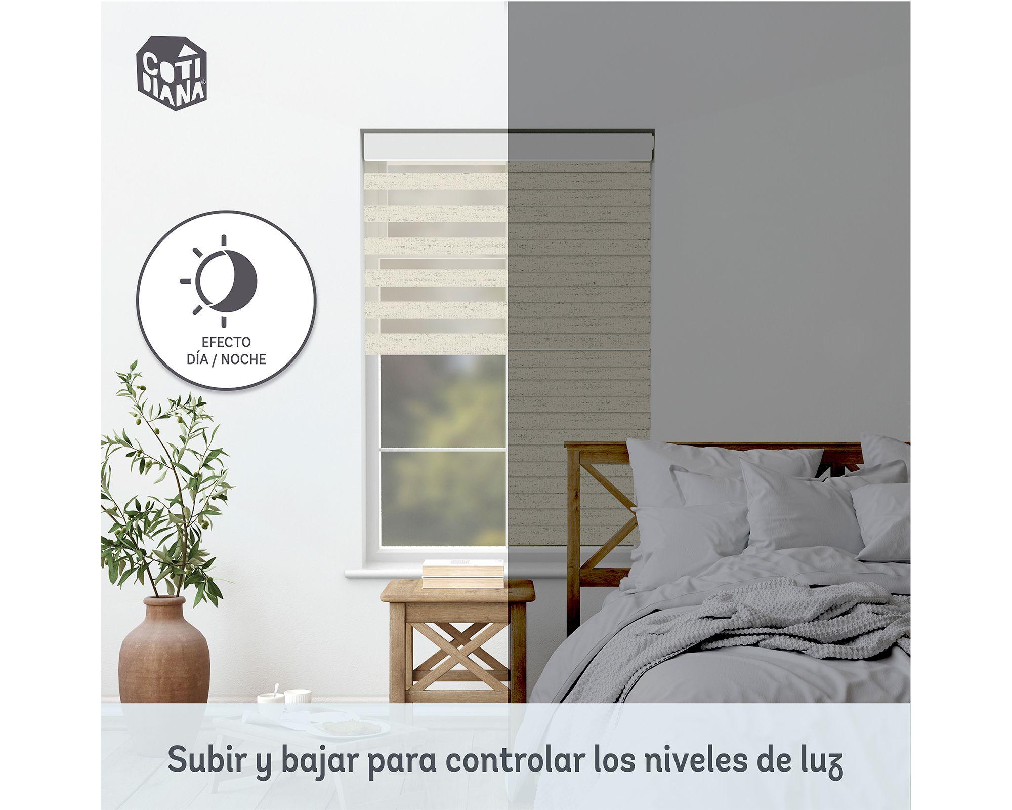 Cortina roller zebra 120x165 cm textura beige Cotidiana-6