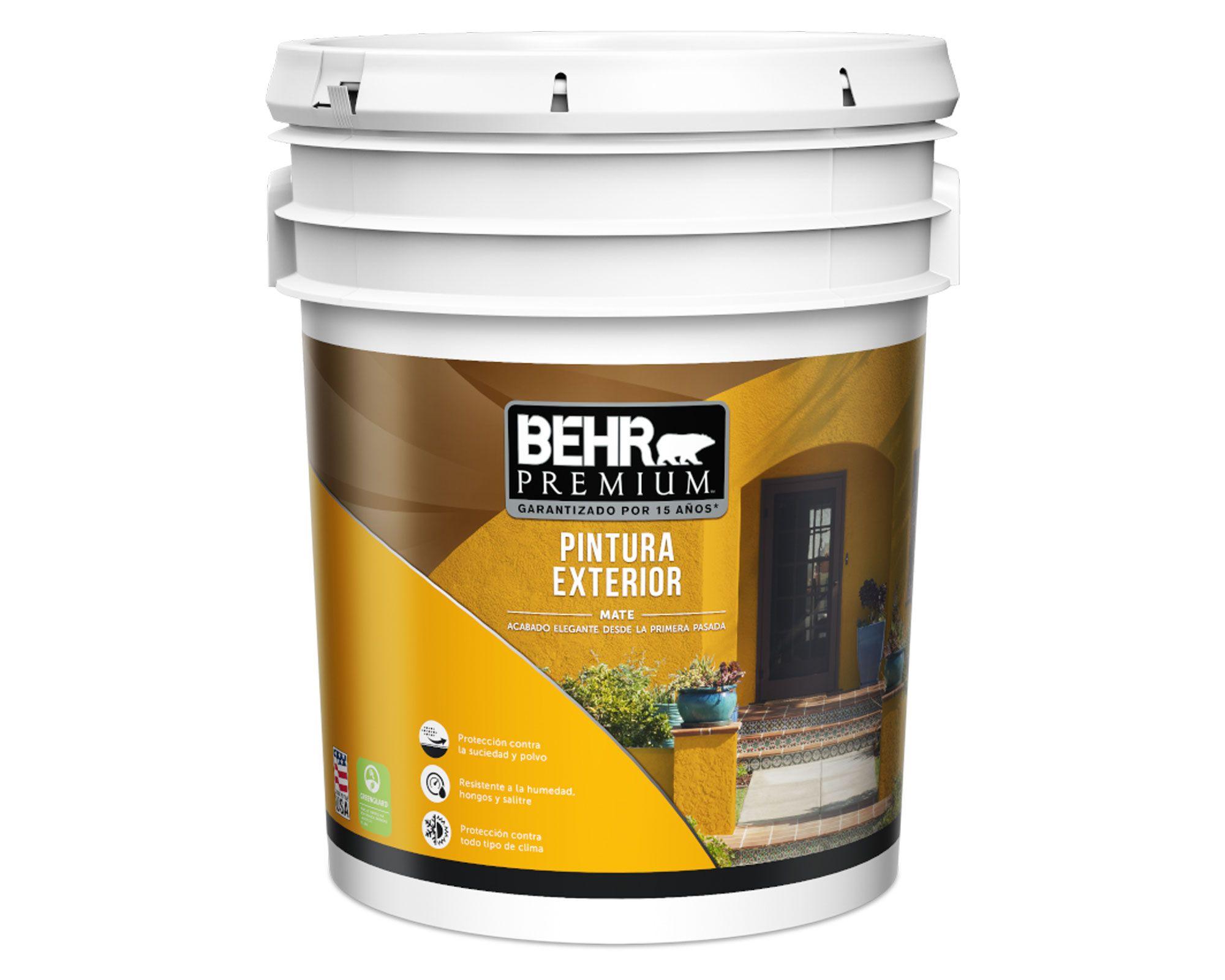 Esmalte al agua 1 tineta Premium blanco mate Behr-0