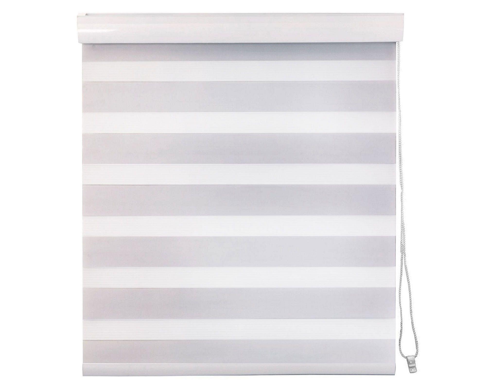 Cortina roller zebra 100x250 cm gris claro Cotidiana-0