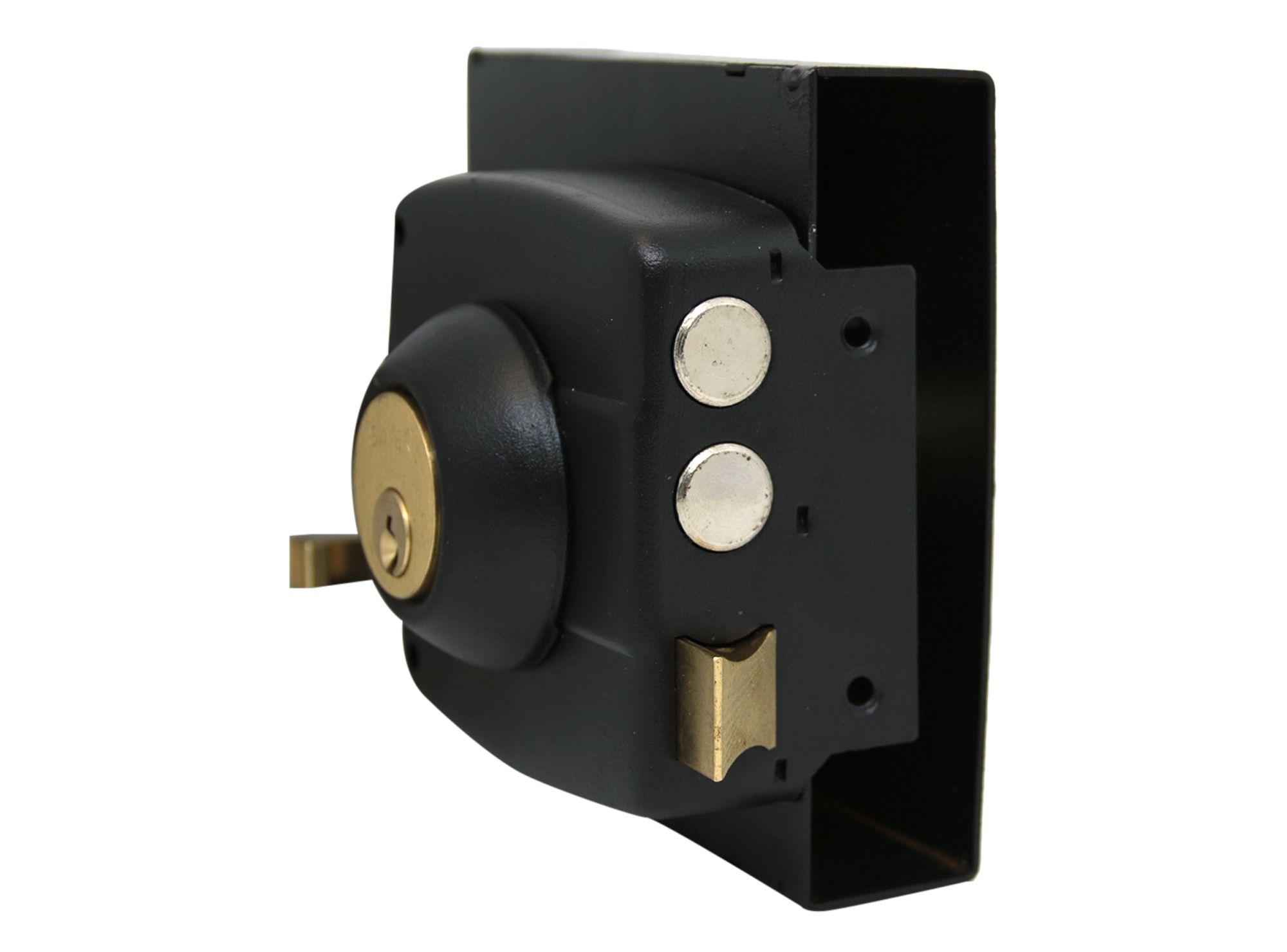Cerradura sobreponer con caja 210R negro Safer-2