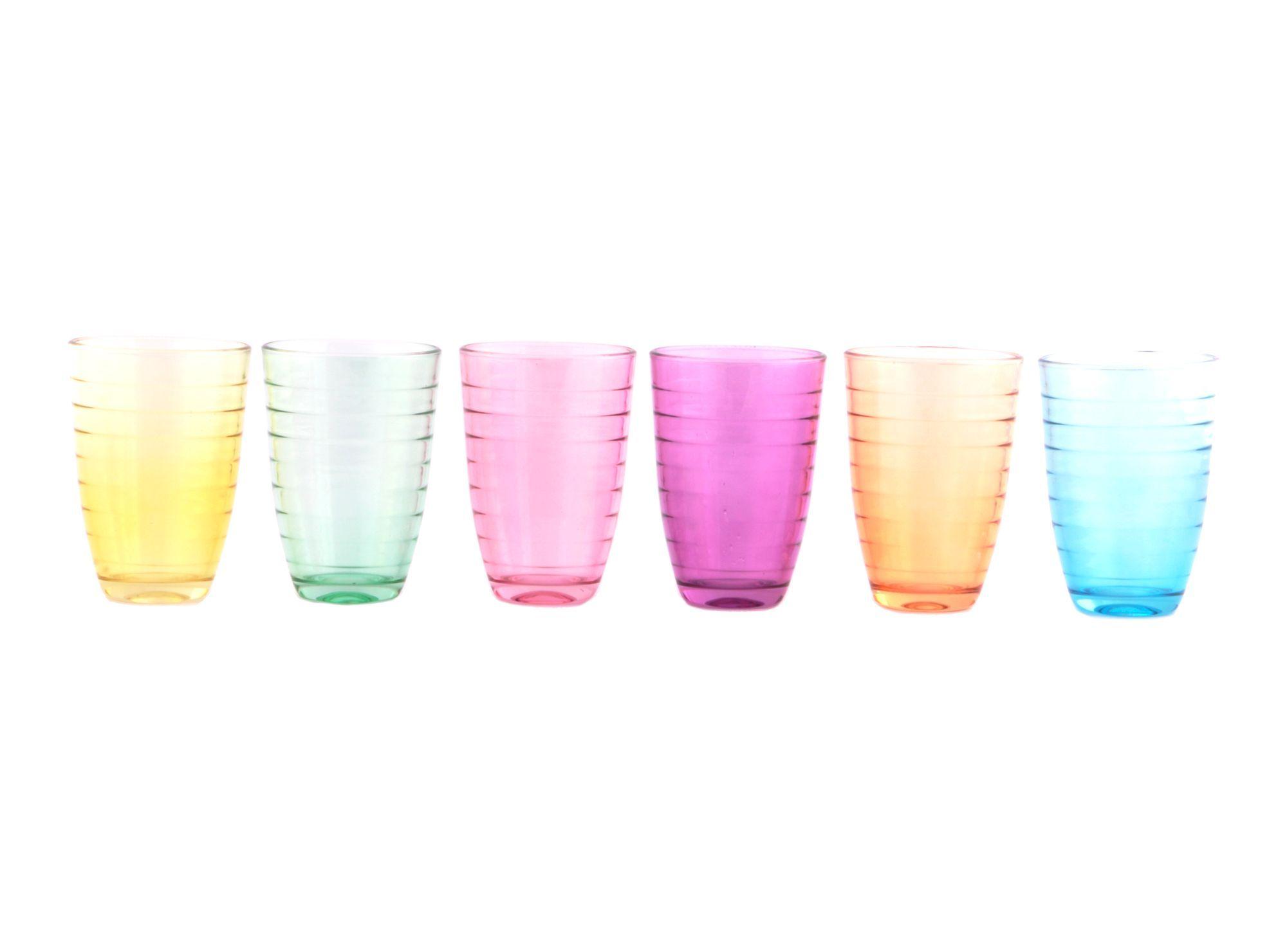Vaso alto 330 ml colores 6 unidades Cotidiana-0