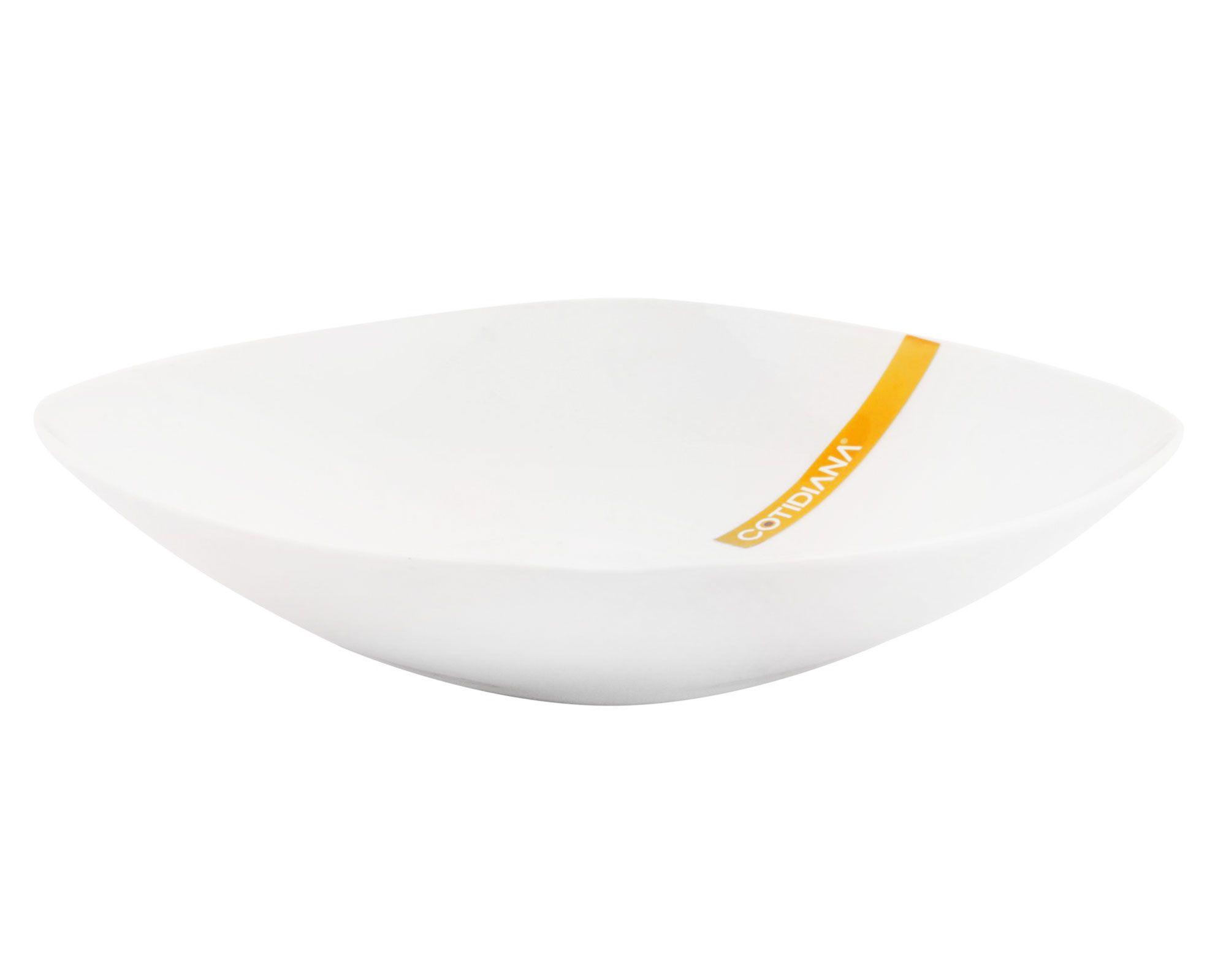 Plato sopa 23x23 cm básico blanco Cotidiana-0