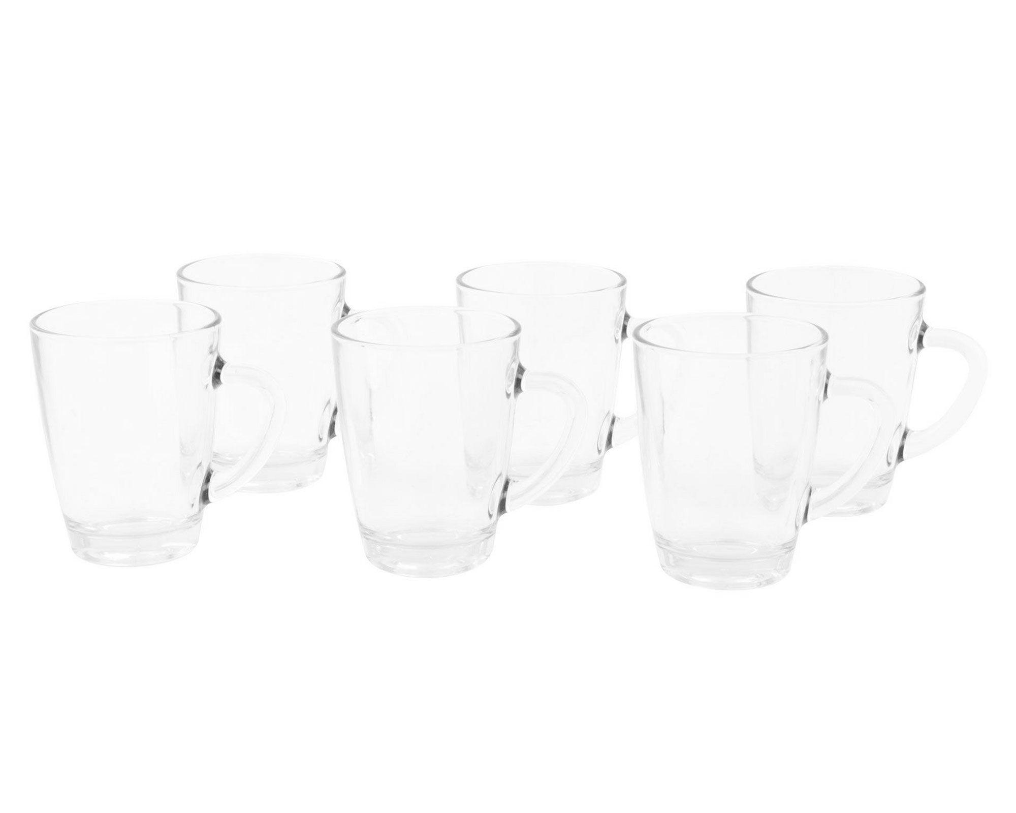 Taza café 300 ml transparente 6 unidades Cotidiana.-0