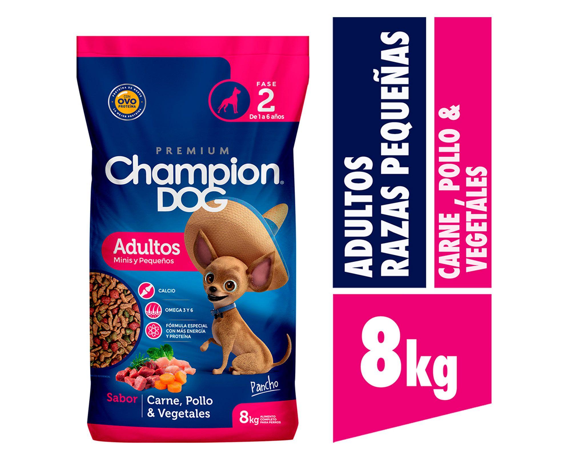 Alimento perro 8 kg razas pequeñas pollo y vegetales Champion Dog-0