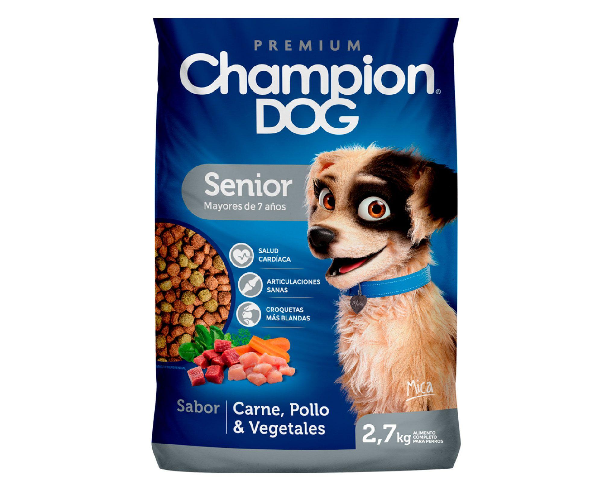 Alimento perro senior 2,7 kg carne, pollo y vegetales Champion Dog-1
