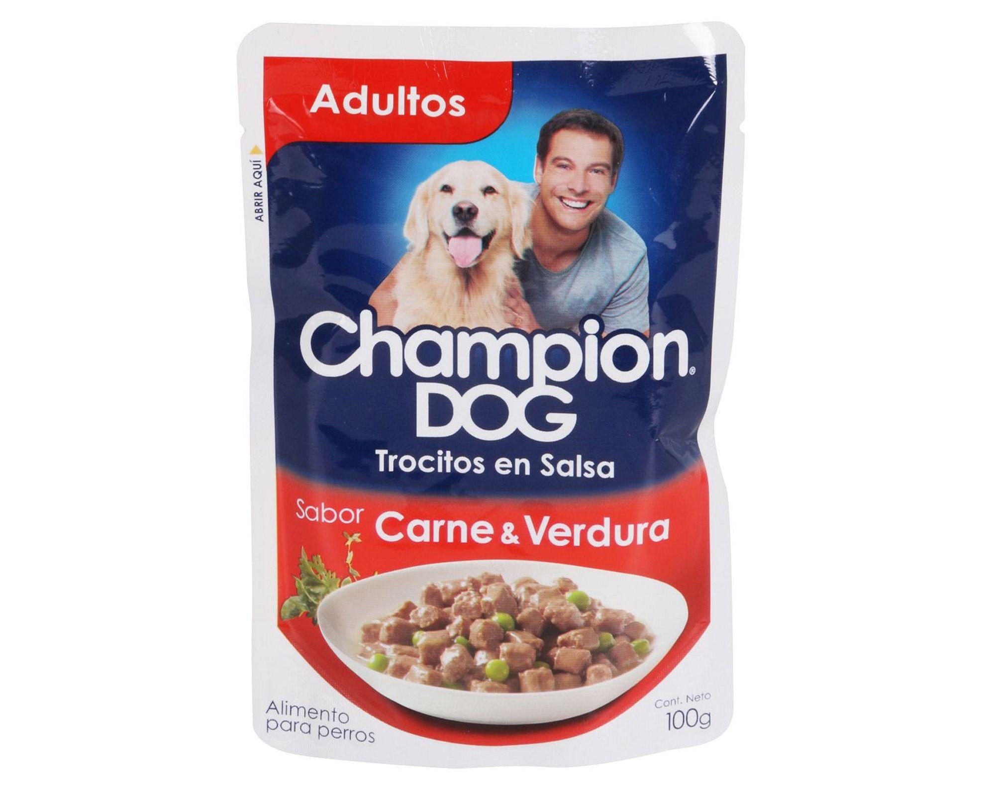 Alimento húmedo perro 100 gr carne y verdura Champion Dog-0