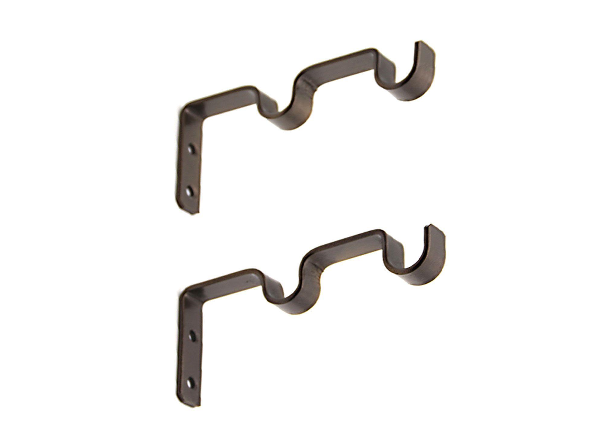 Soporte doble muro 5/8'' Darkness óxido 2 unidades Ferrato-1