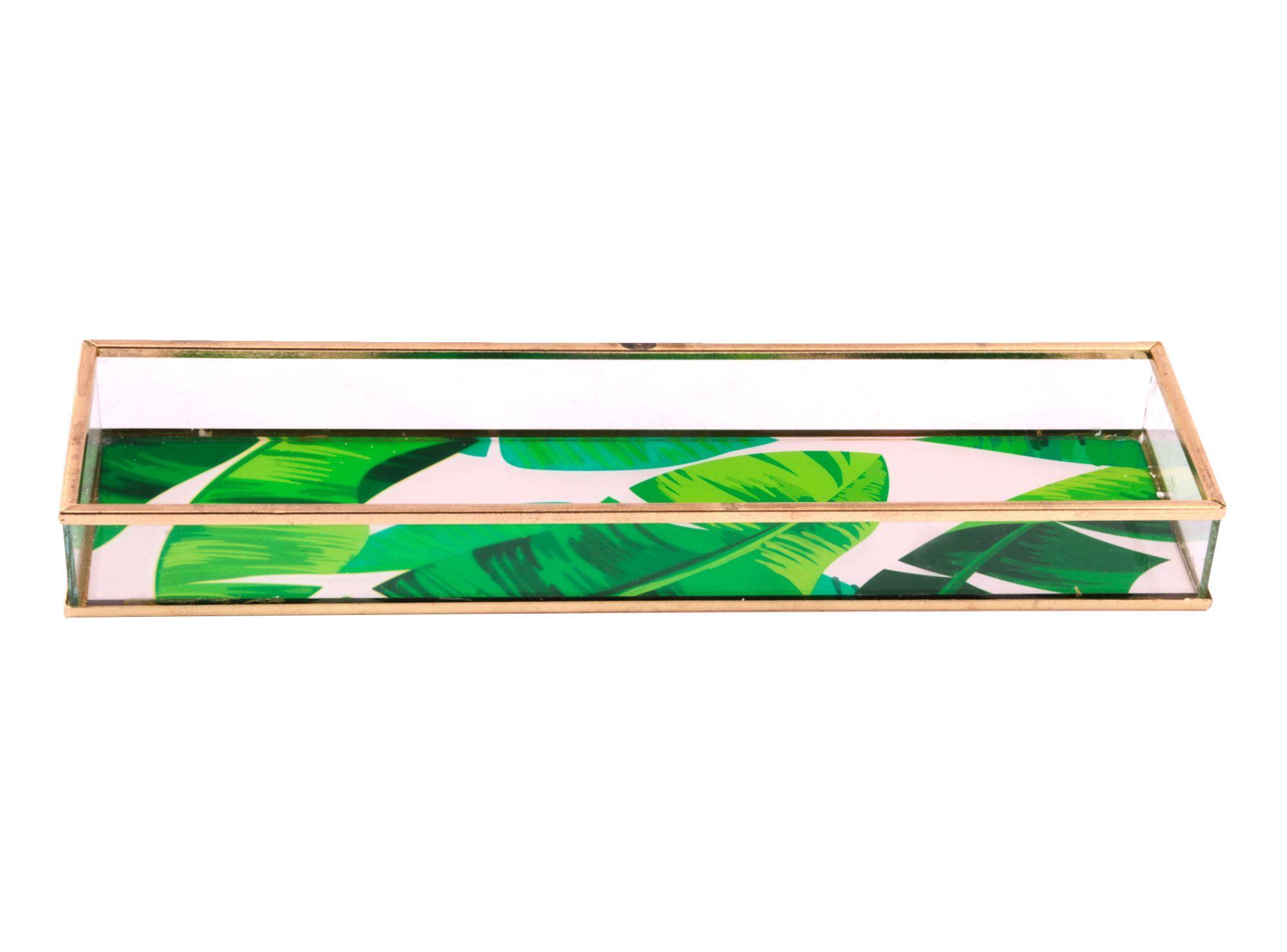 Caja decorativa 30x8 cm tropical Cotidiana.-0