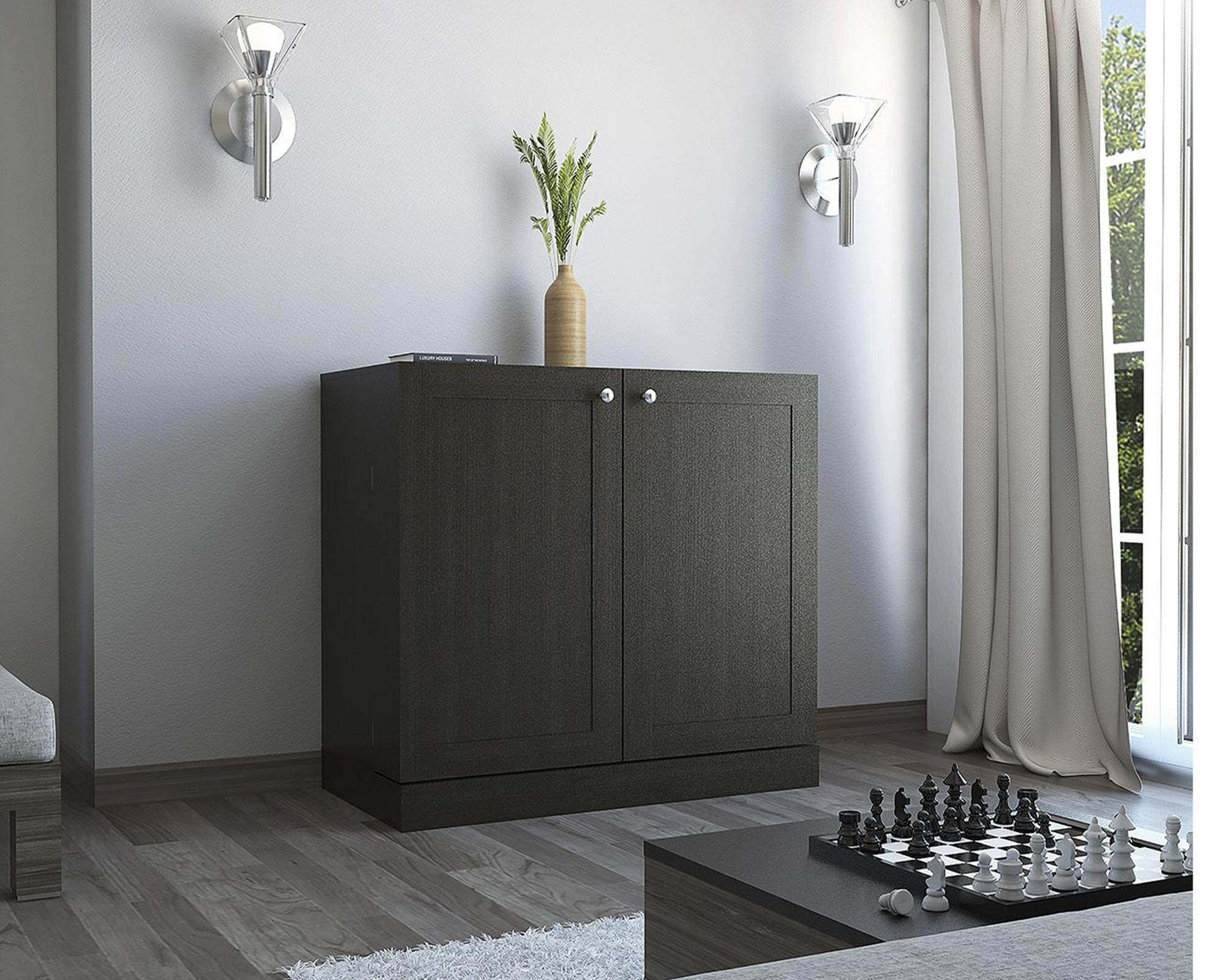 Bar 2 puertas 1 cajón Normandía wengue TuHome-7