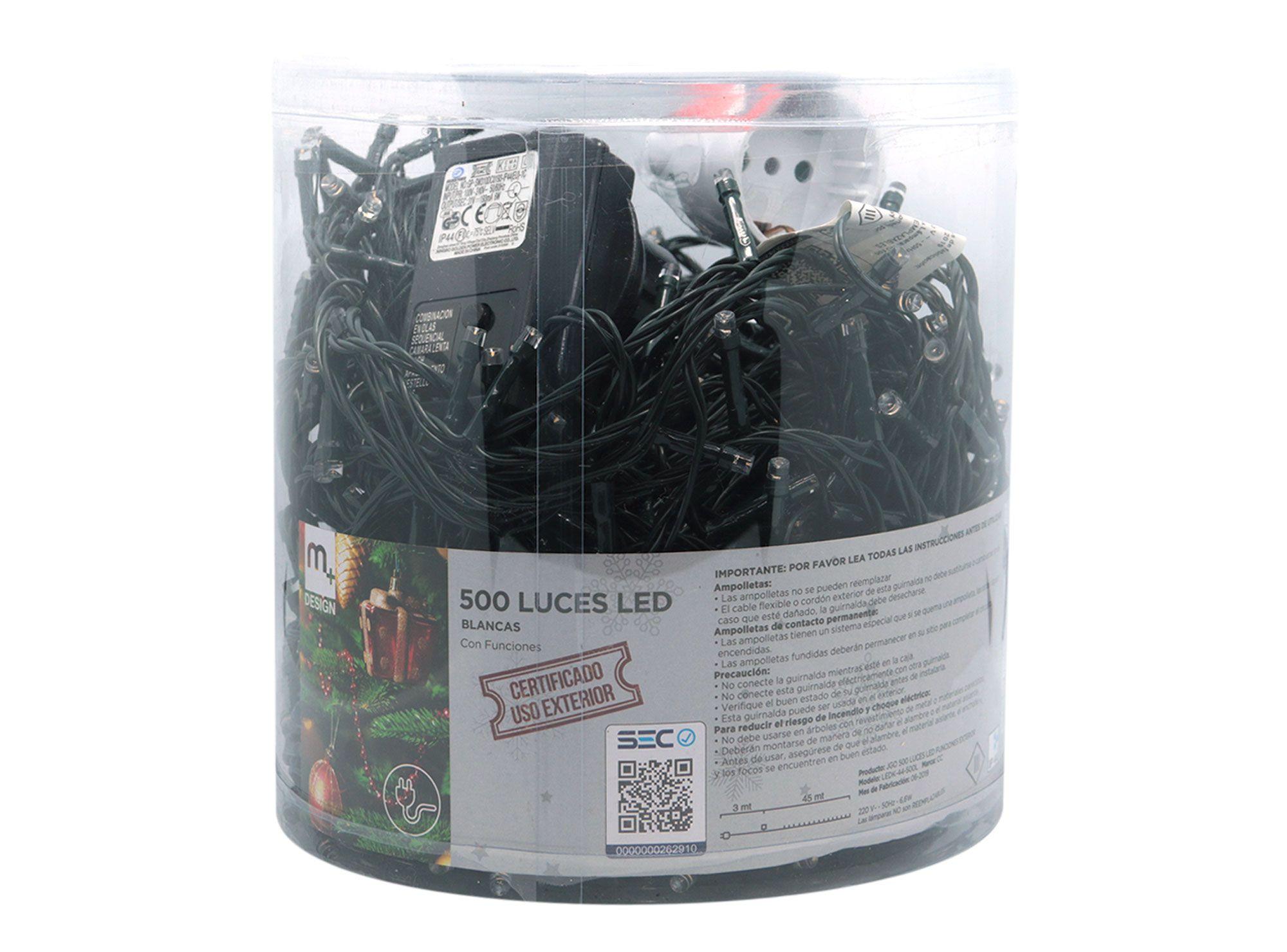 500 Luces de navidad LED blancas con funciones-1