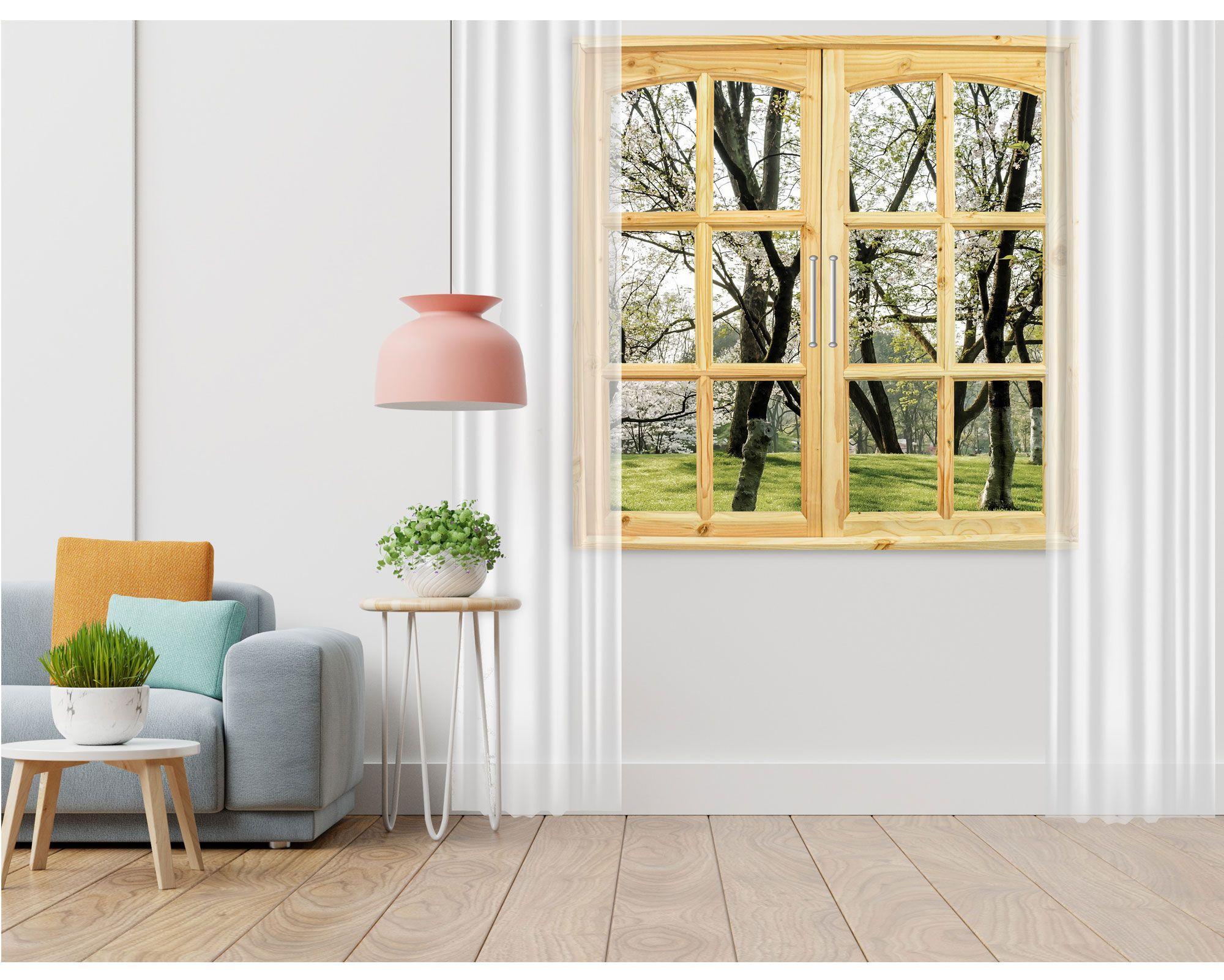 Ventana Madera 100x100 cm Pino Radiata-7