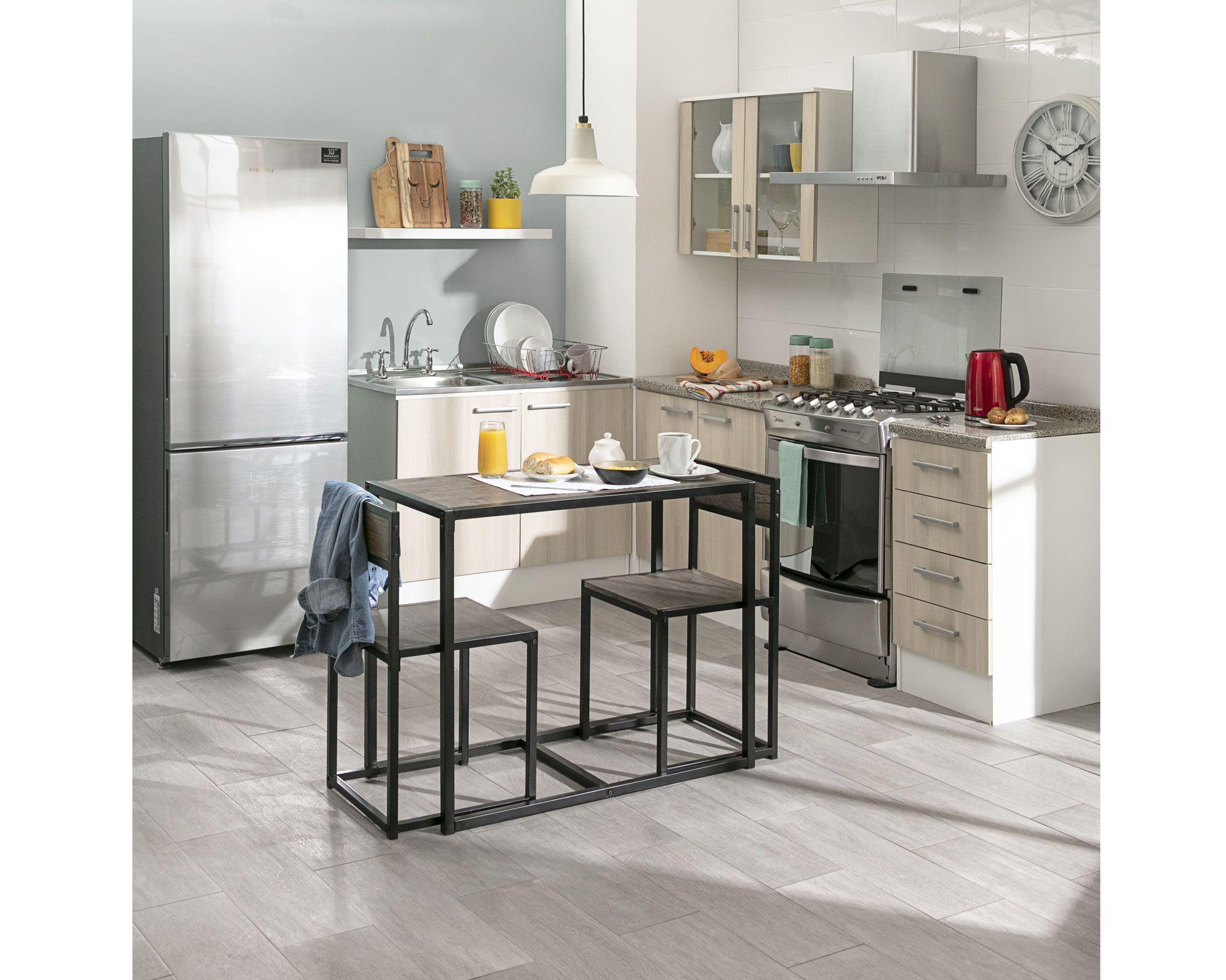 Mueble base 1 puerta banco/ acacia Mobiki-6