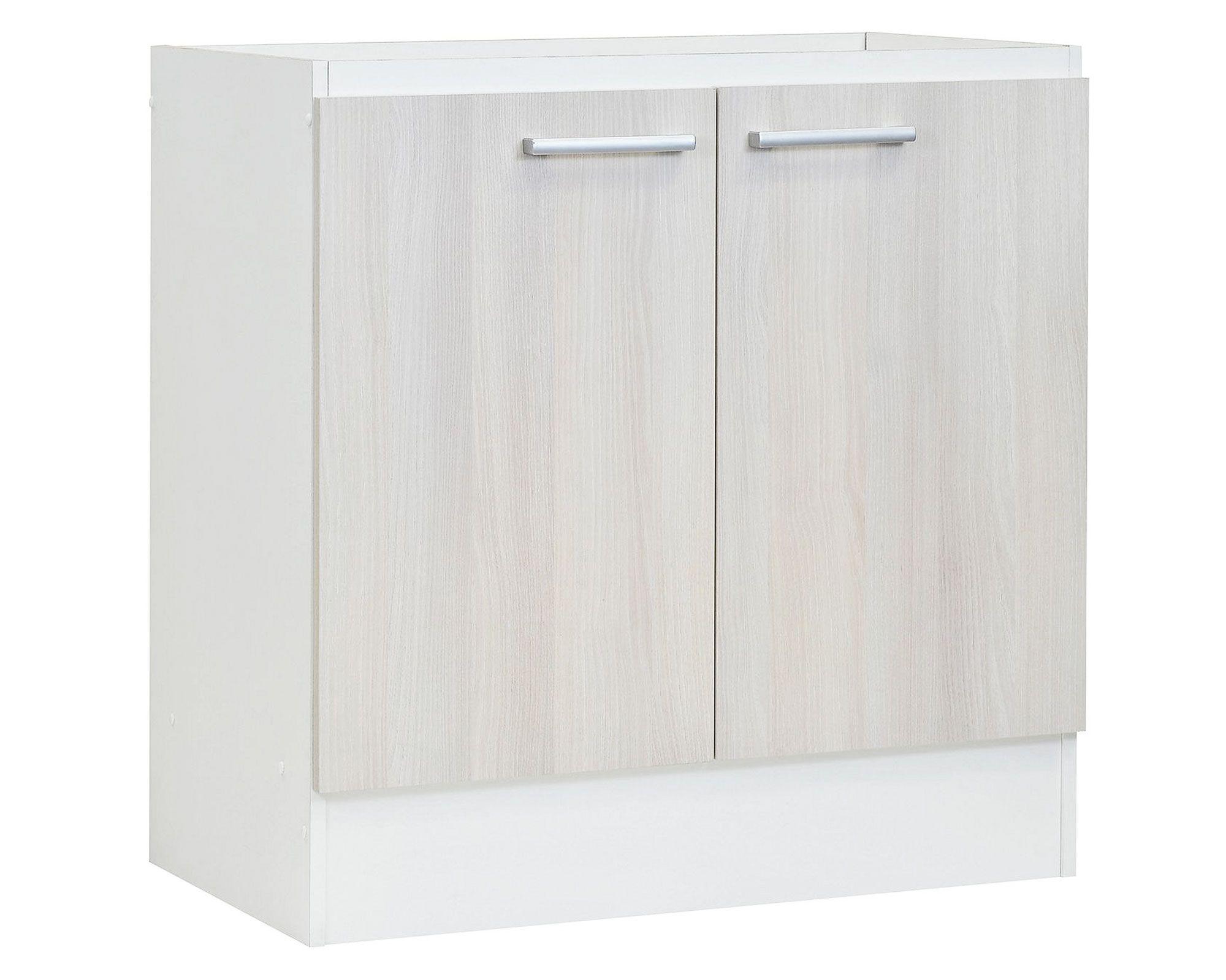 Mueble base 2 puertas blanco/ acacia Mobikit-1