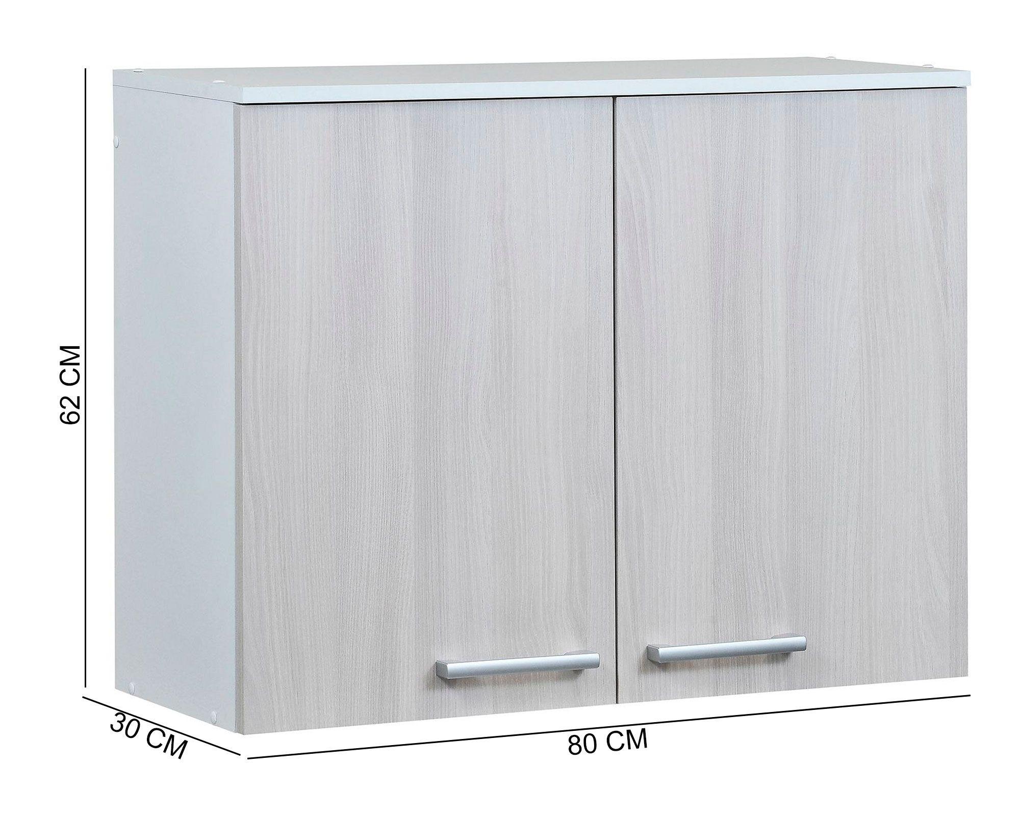 Mueble mural 80 cm blanco/acacia Mobikit-6