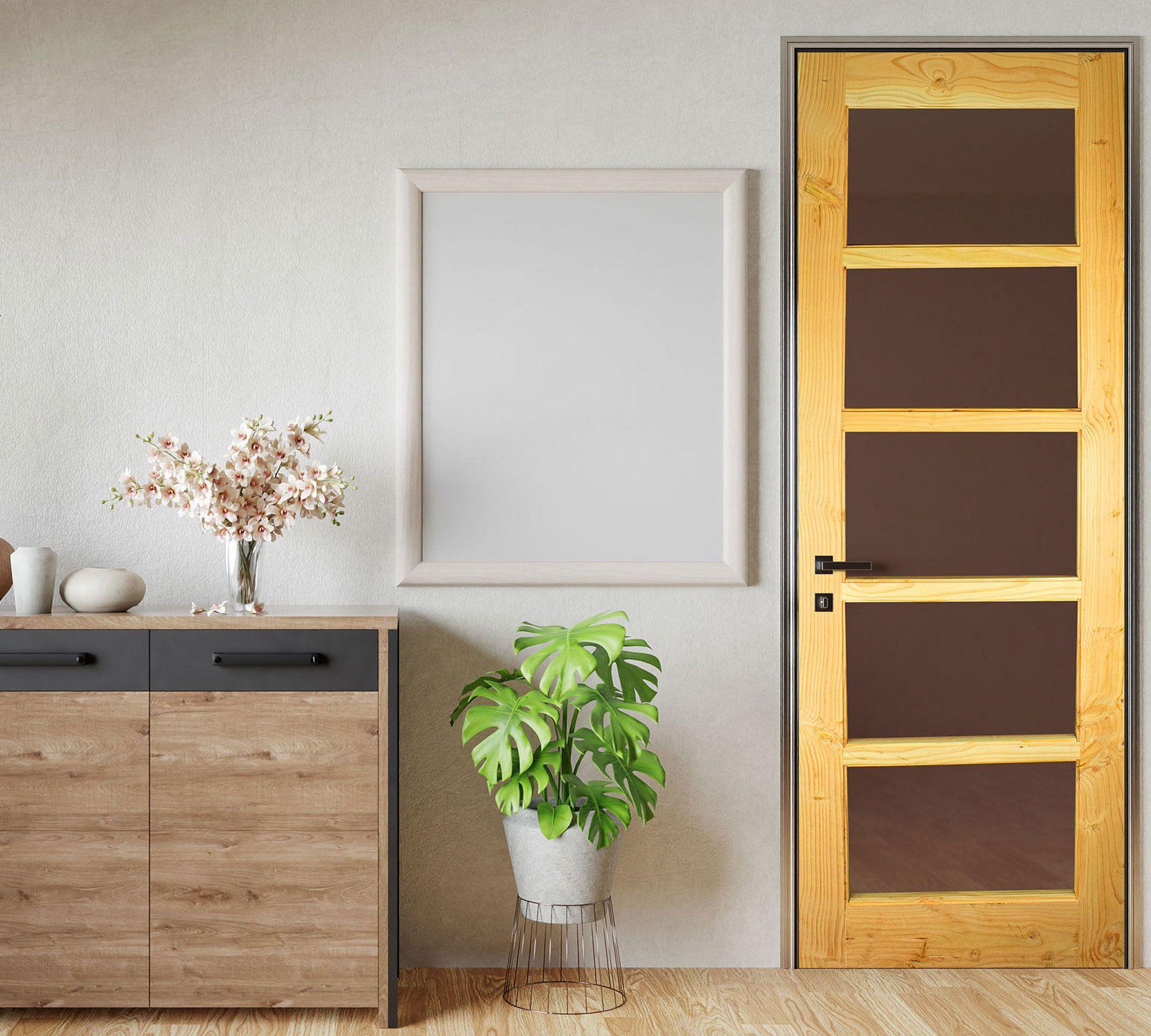 Puerta Pino Oregón Mirador Vidrio 70x200 cm AFN-1