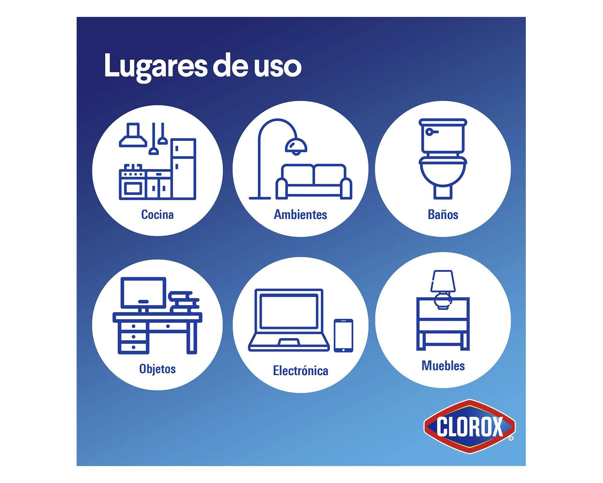Limpiador dual spray 332 ml azul Clorox-3
