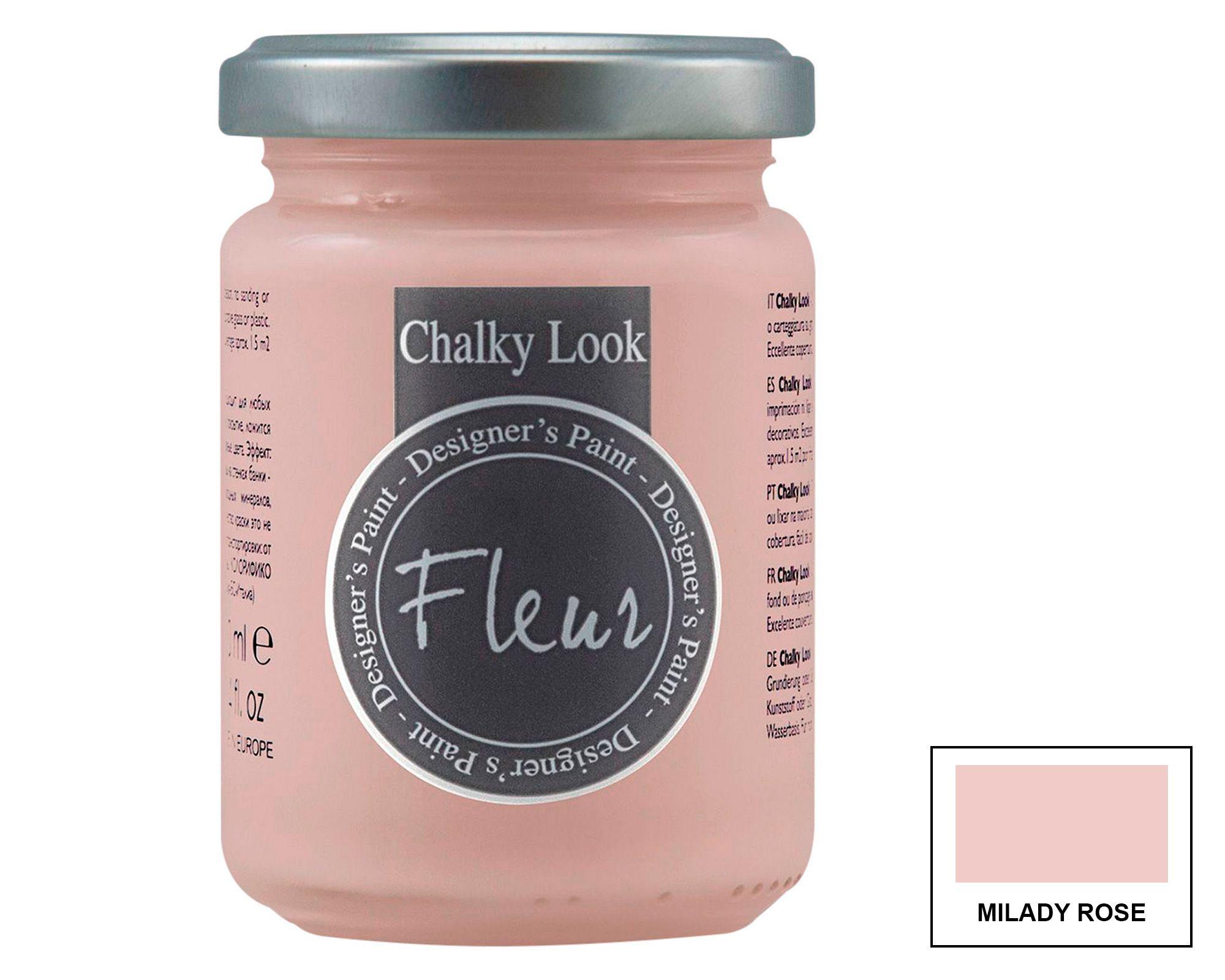 Pintura 130 ml Chalky look milady rose mate Fleur-2