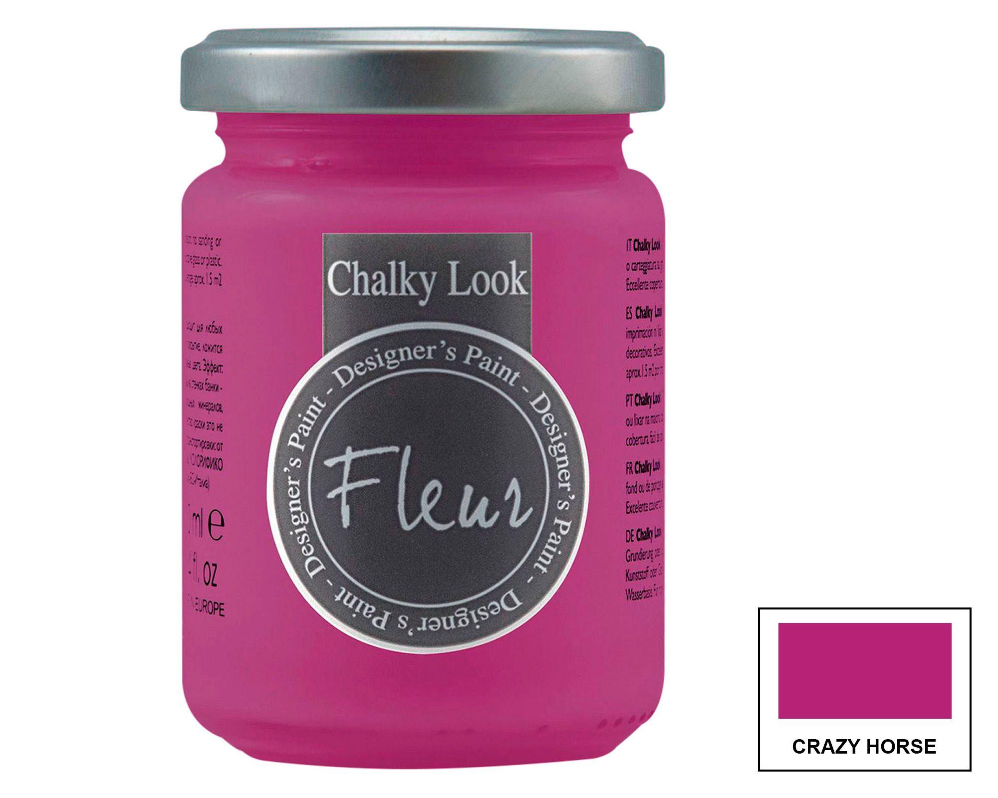 Pintura 130 ml Chalky look crazy horse mate Fleur-2