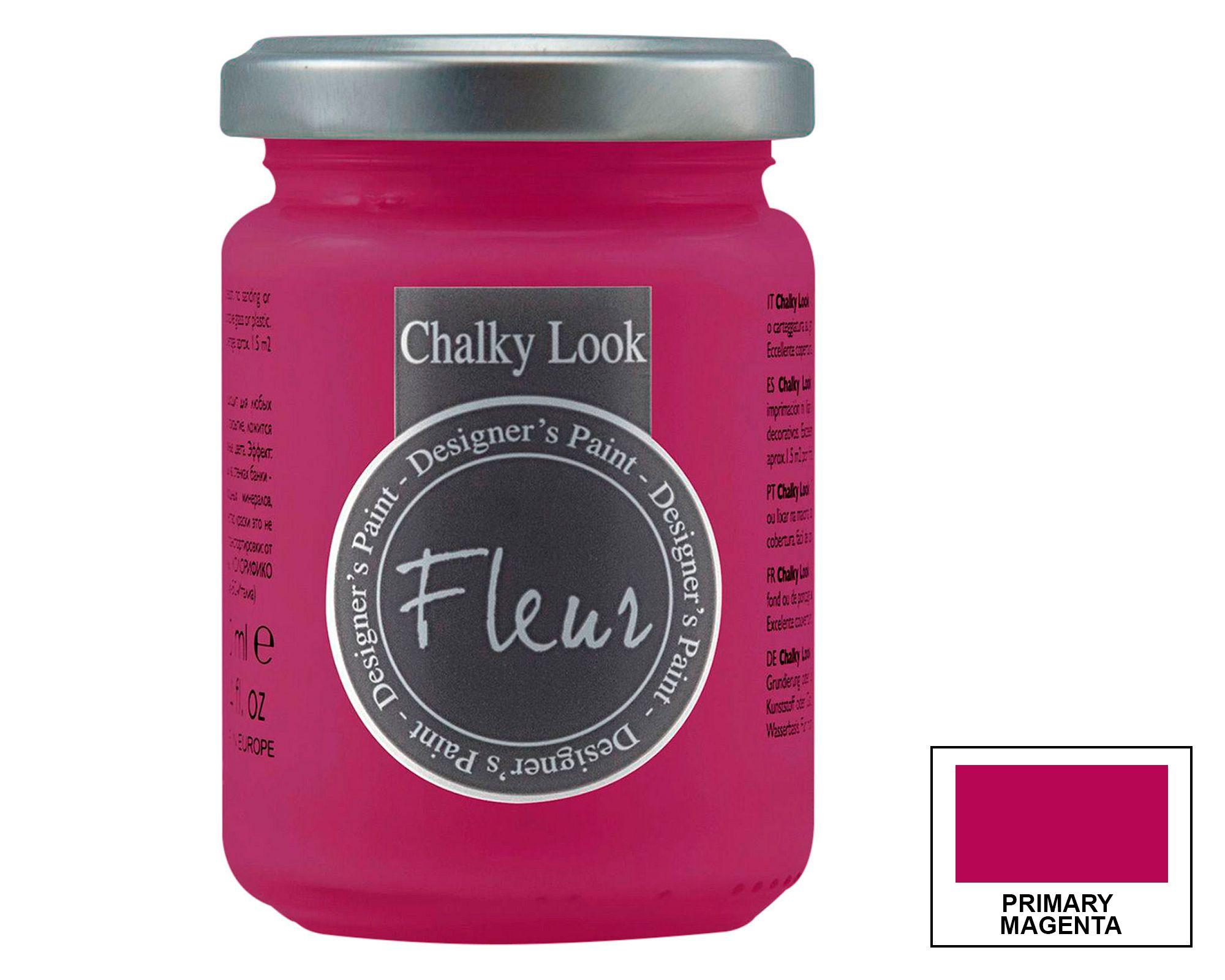 Pintura 130 ml Chalky look primary magenta mate Fleur-2