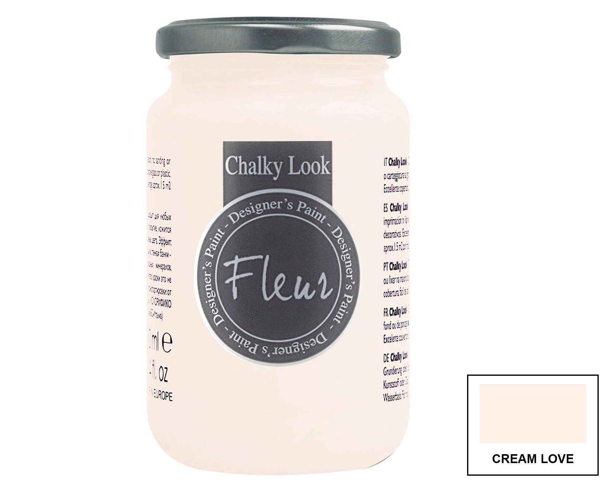 Pintura 330 ml Chalky look cream love mate Fleur-0