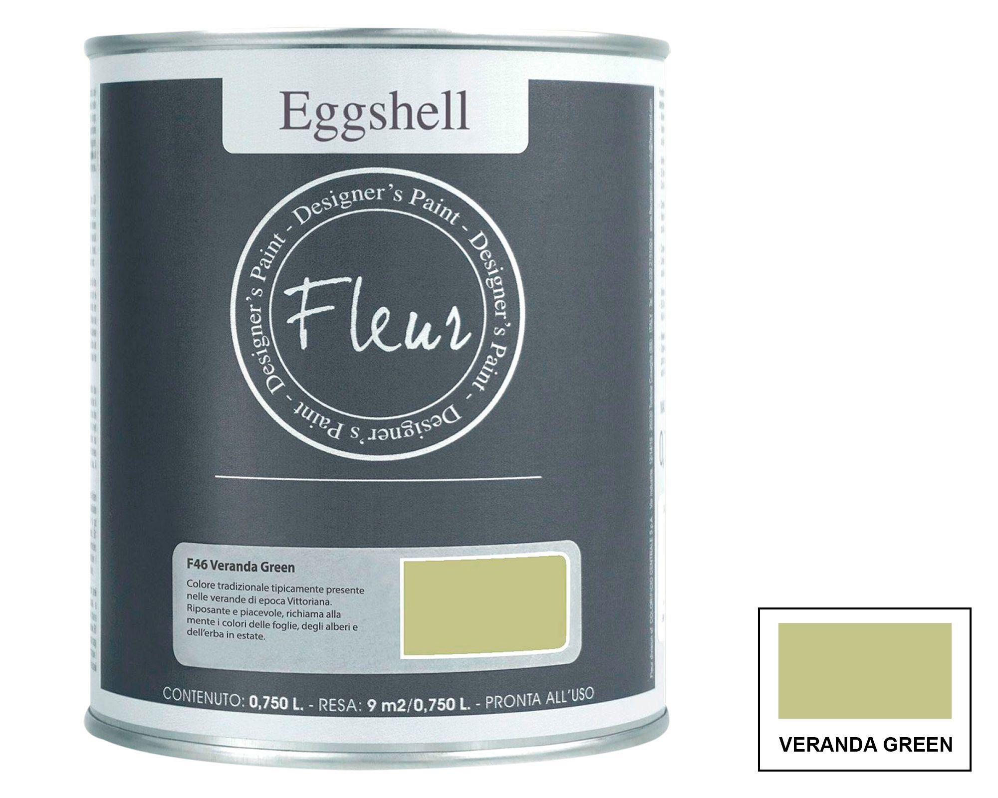 Pintura 750 ml Eggshell veranda green semi satín Fleur-2