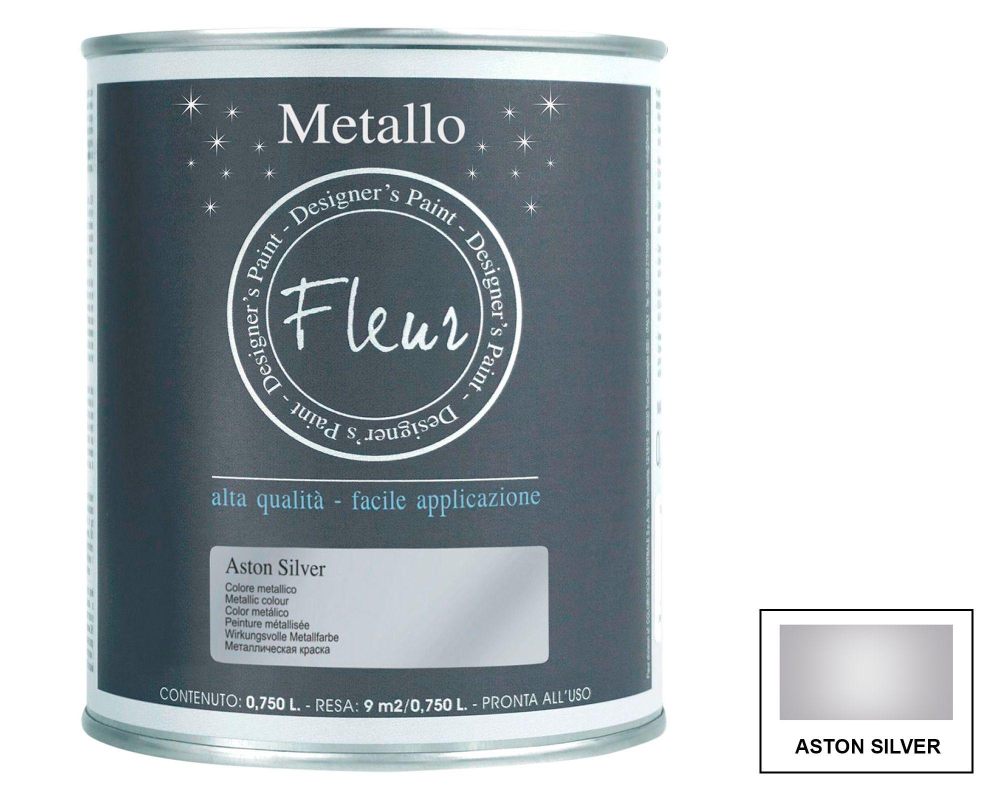 Pintura metálica 750 ml aston silver Fleur-2