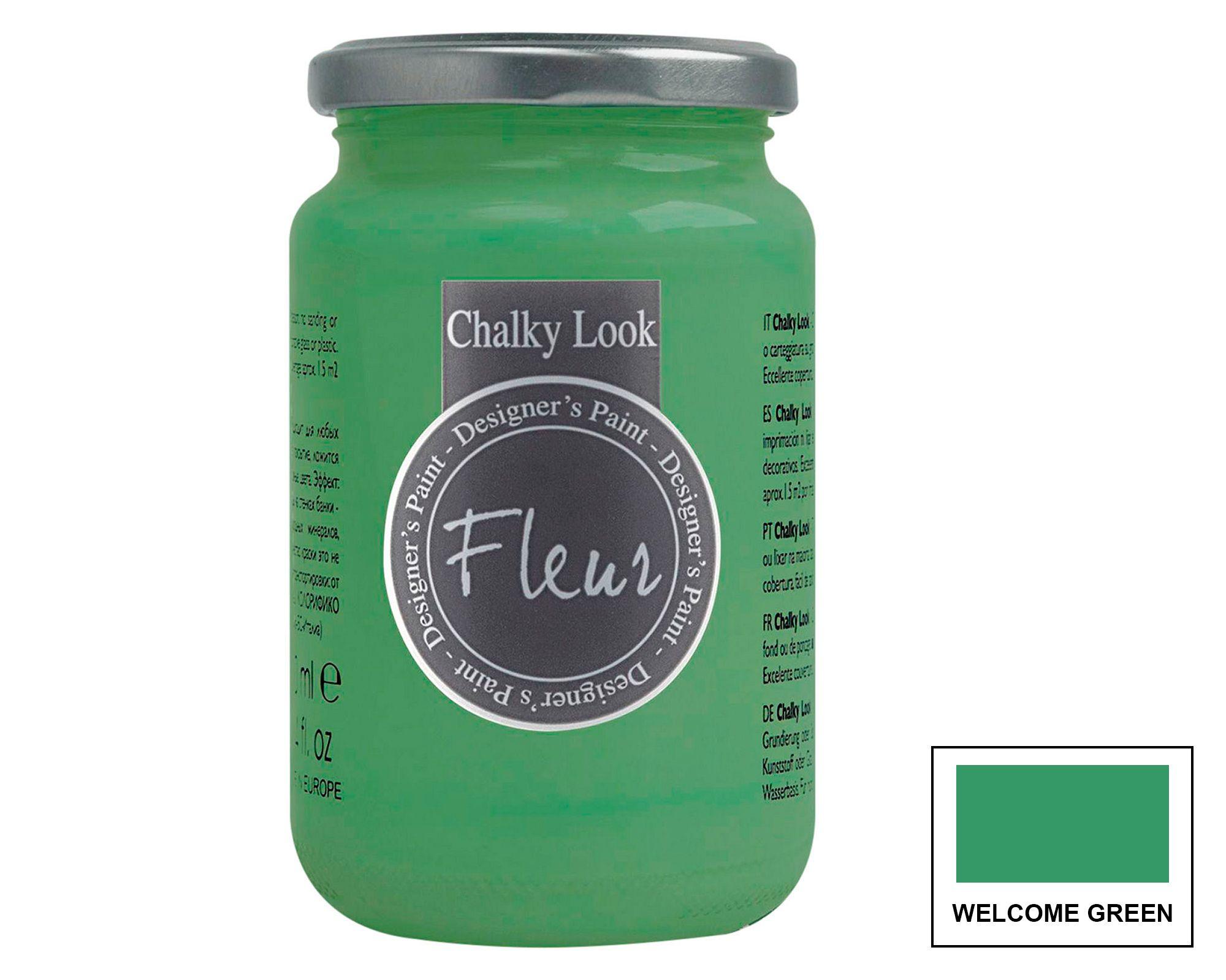 Pintura 330 ml Chalky look welcome green mate Fleur-2