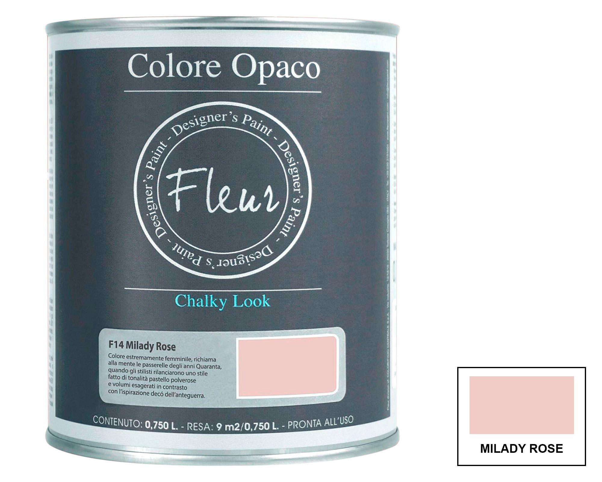 Pintura 750 ml Chalky look milady rose mate Fleur-0