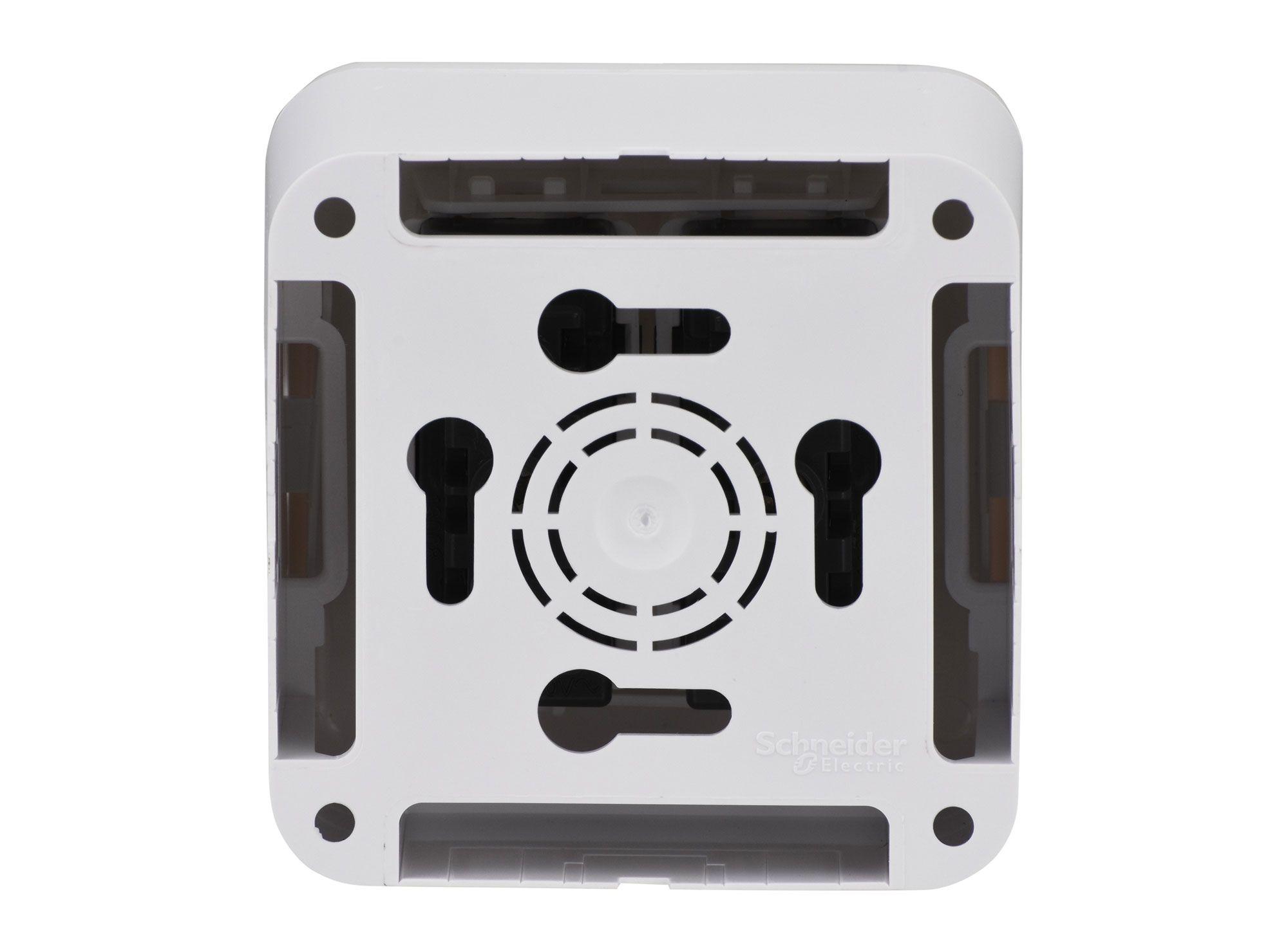Casquete tomacorriente doble 10/16A Génesis blanco Schneider-2