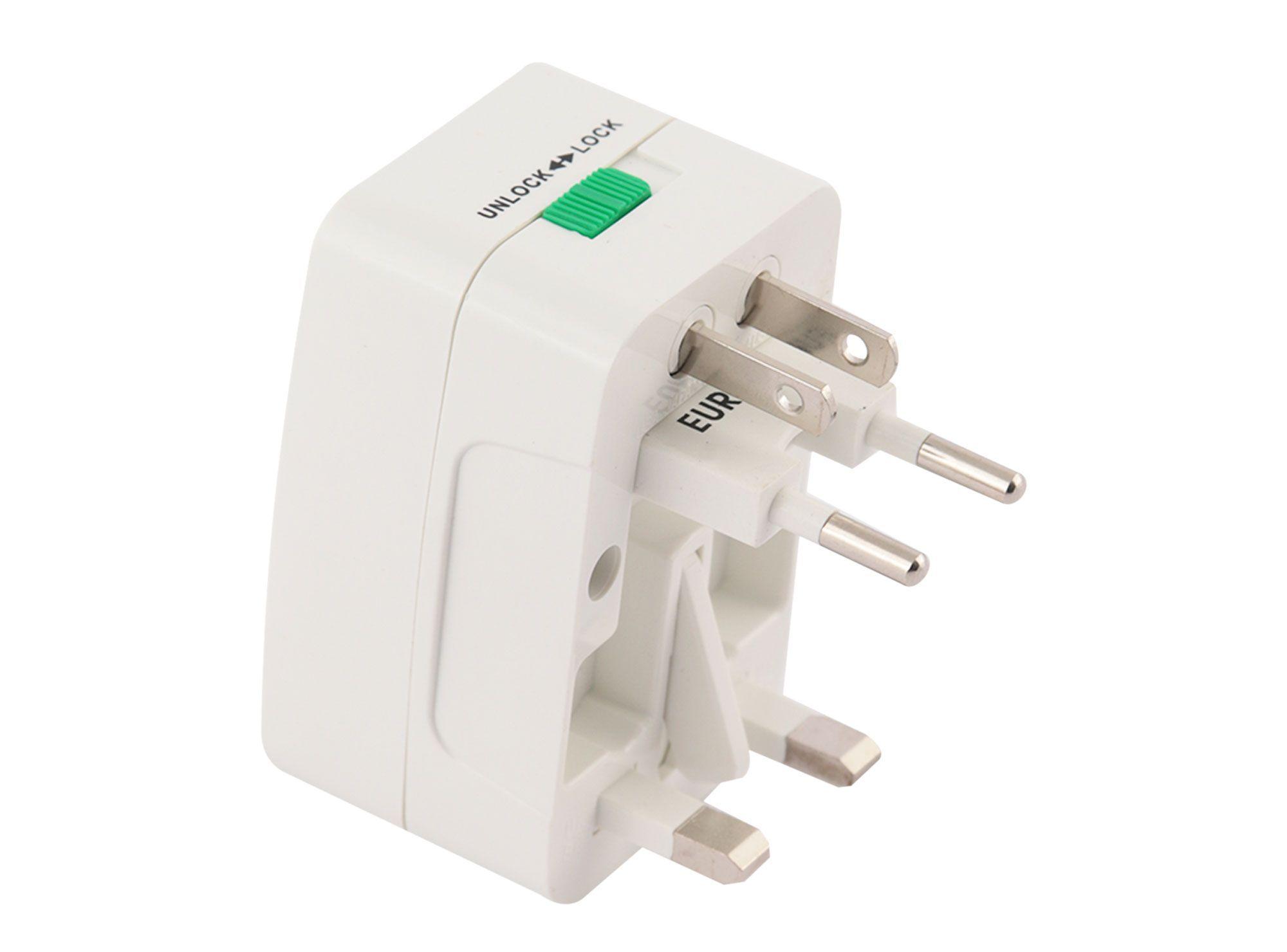 Adaptador para viaje USB blanco Ecotek-2