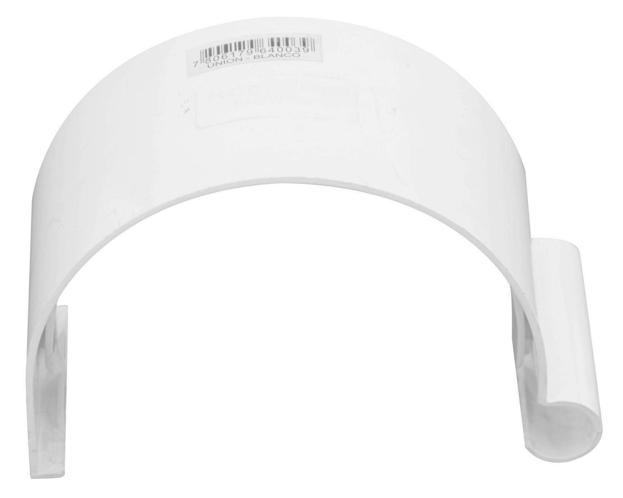 Unión canaleta PVC blanco-3
