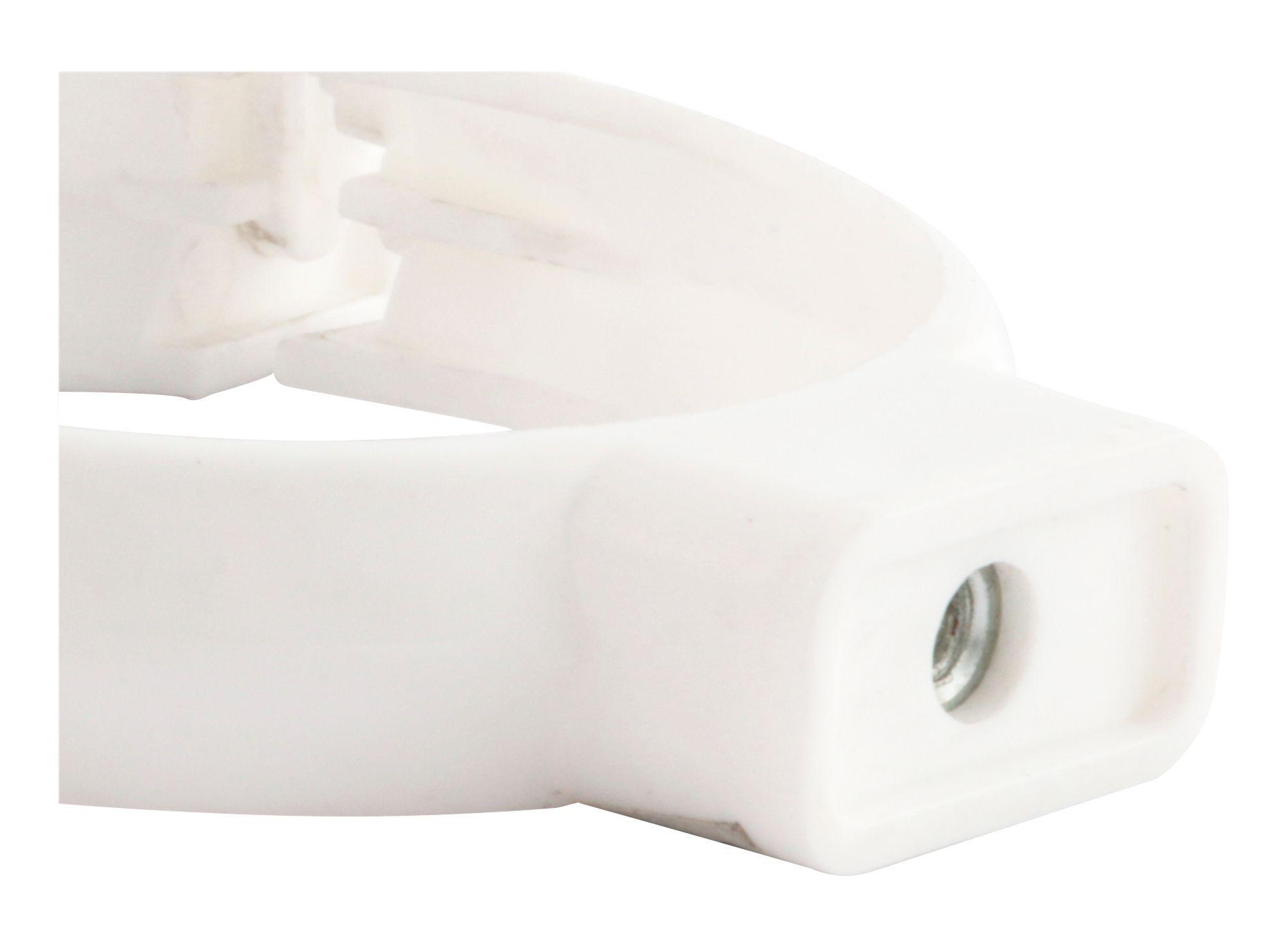 Abrazadera tubo de bajada PVC blanco-4