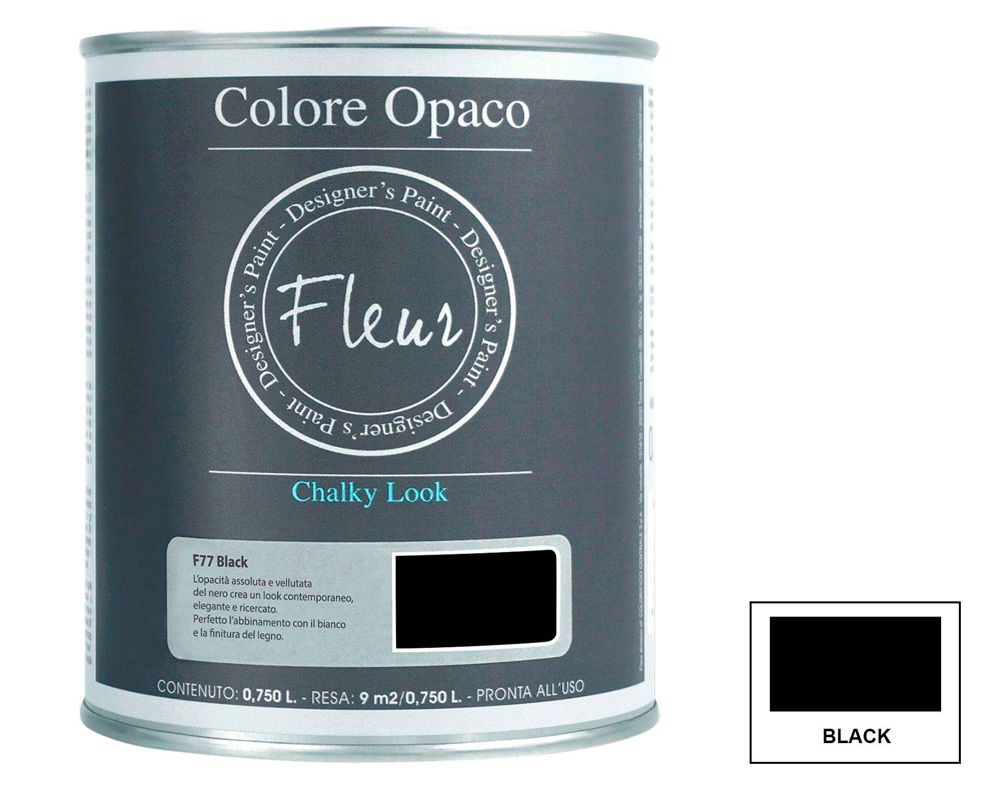 Pintura 750 ml Chalky look negro mate Fleur-2