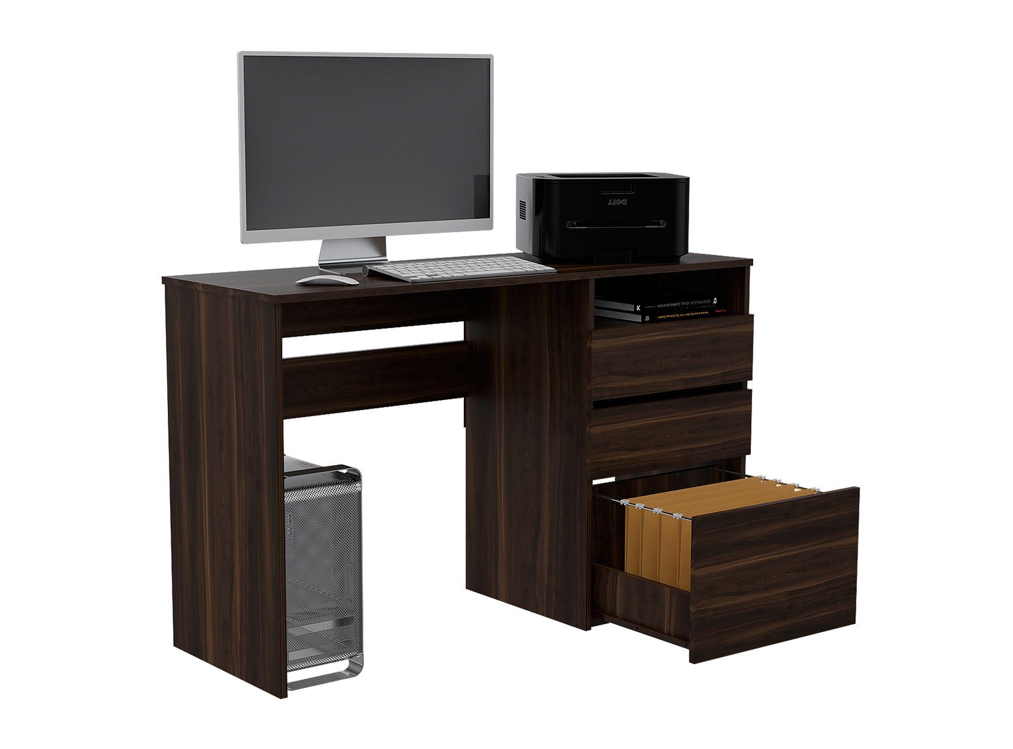 Escritorio 3 cajones Office 7 habano TuHome-5