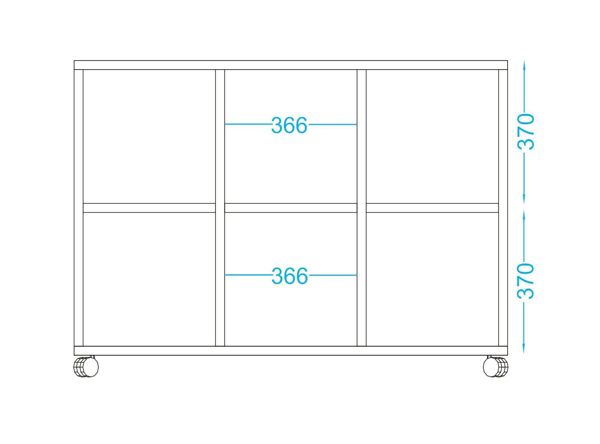 Estante 6 divisiones BE09 blanco Exit-3