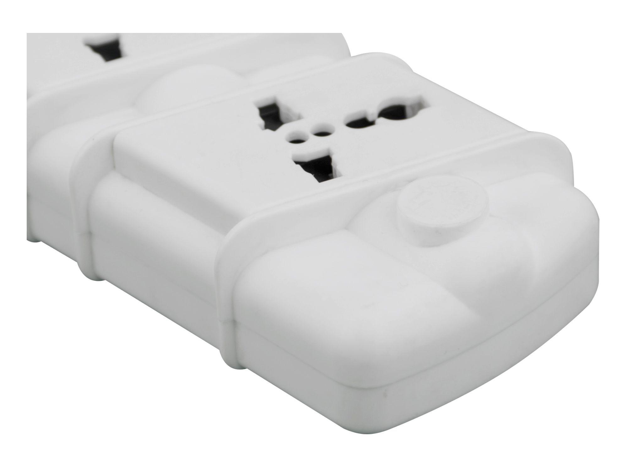 Alargador multinorma 4 posiciones 3 m 2 USB blanco Rittig-3