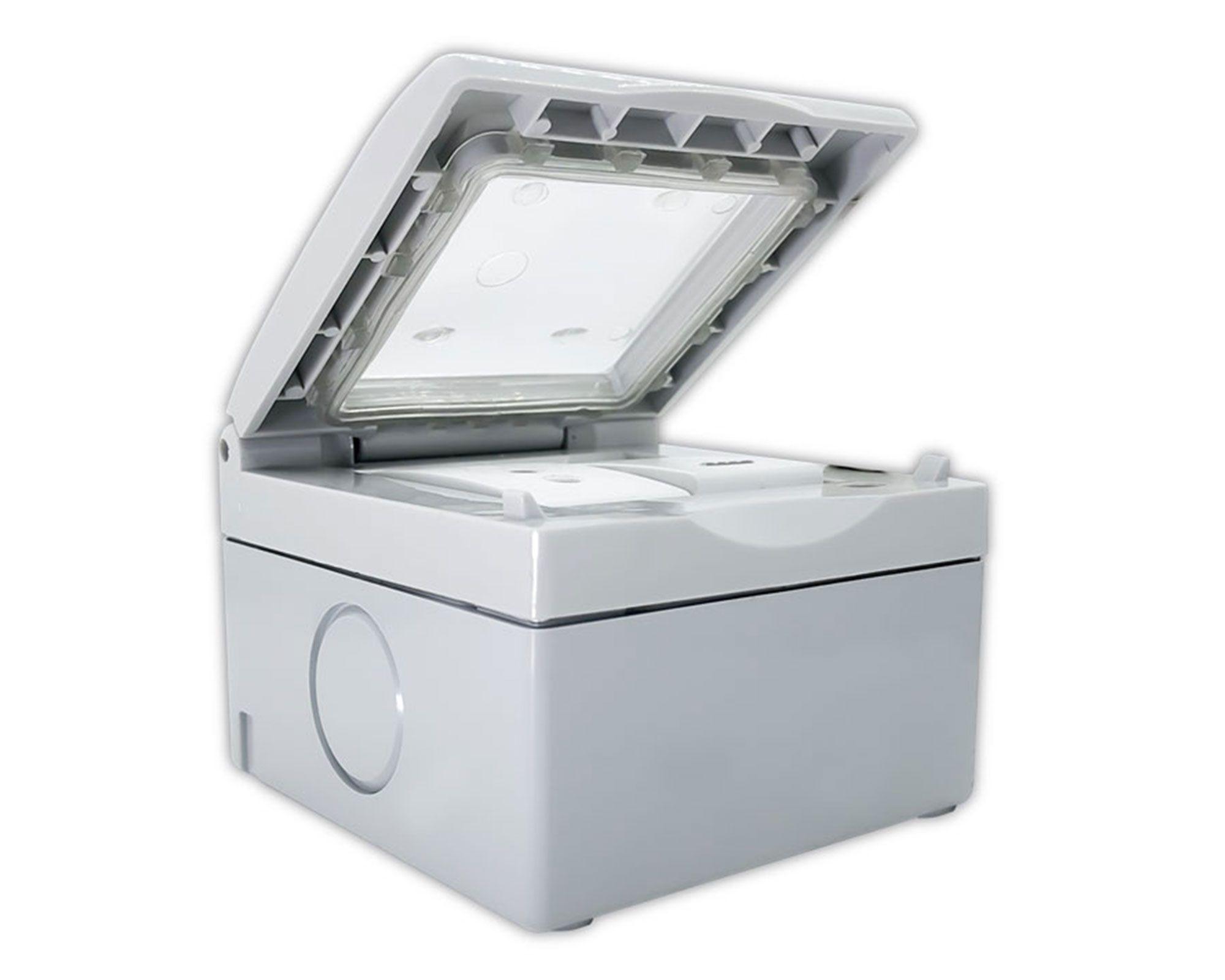 Caja sigma interruptor 9/12 + enchufe 10A Kalop-1